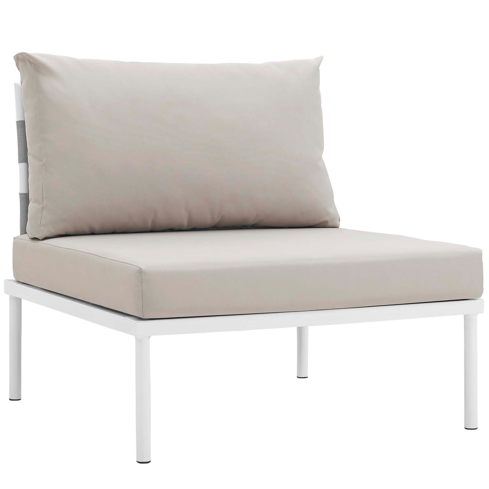 Harmony 5 Piece Outdoor Patio Aluminum Sectional Sofa Set-Outdoor Set-Modway-Wall2Wall Furnishings