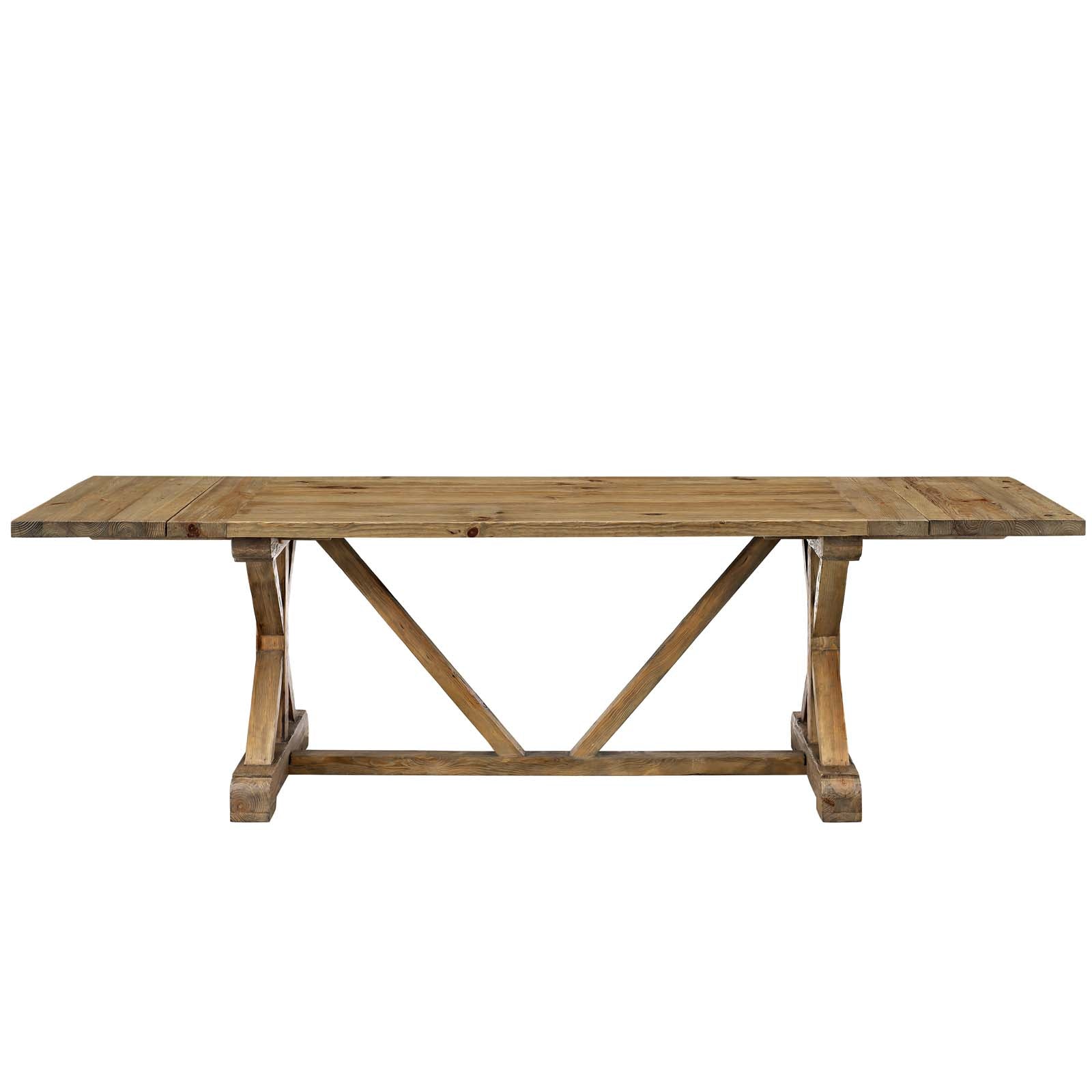 Den Extendable Wood Dining Table-Dining Table-Modway-Wall2Wall Furnishings