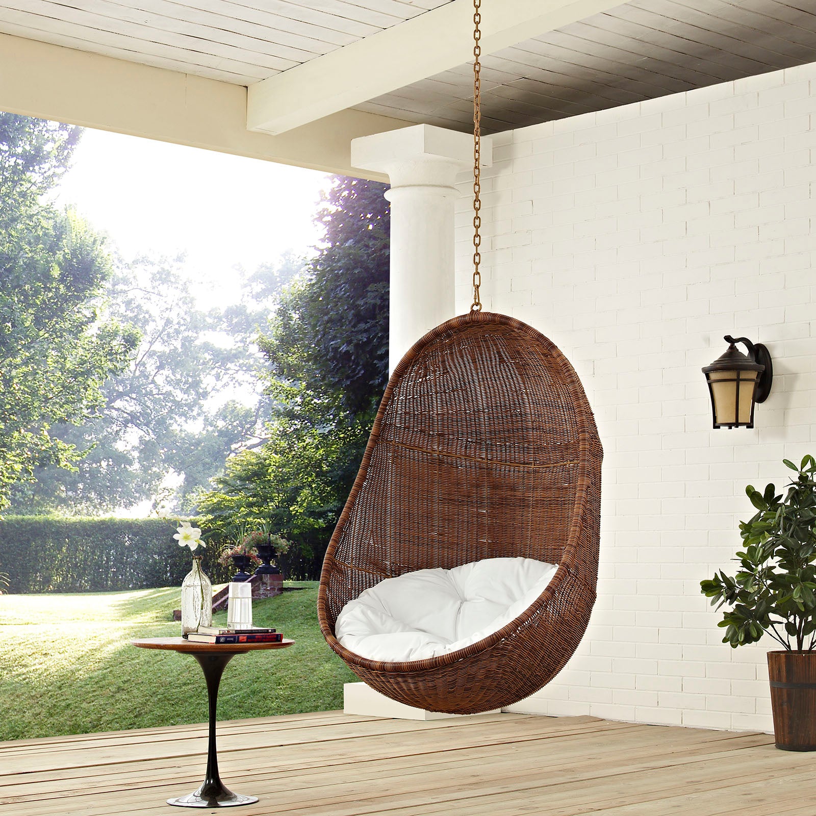 Bean Outdoor Patio Swing Chair Without Stand-Outdoor Swing Chair-Modway-Wall2Wall Furnishings