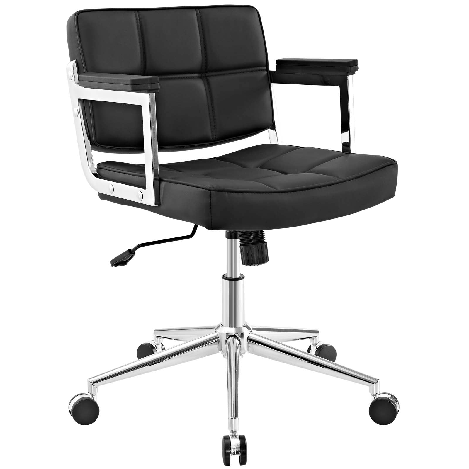 Portray Mid Back Upholstered Vinyl Office Chair-Office Chair-Modway-Wall2Wall Furnishings