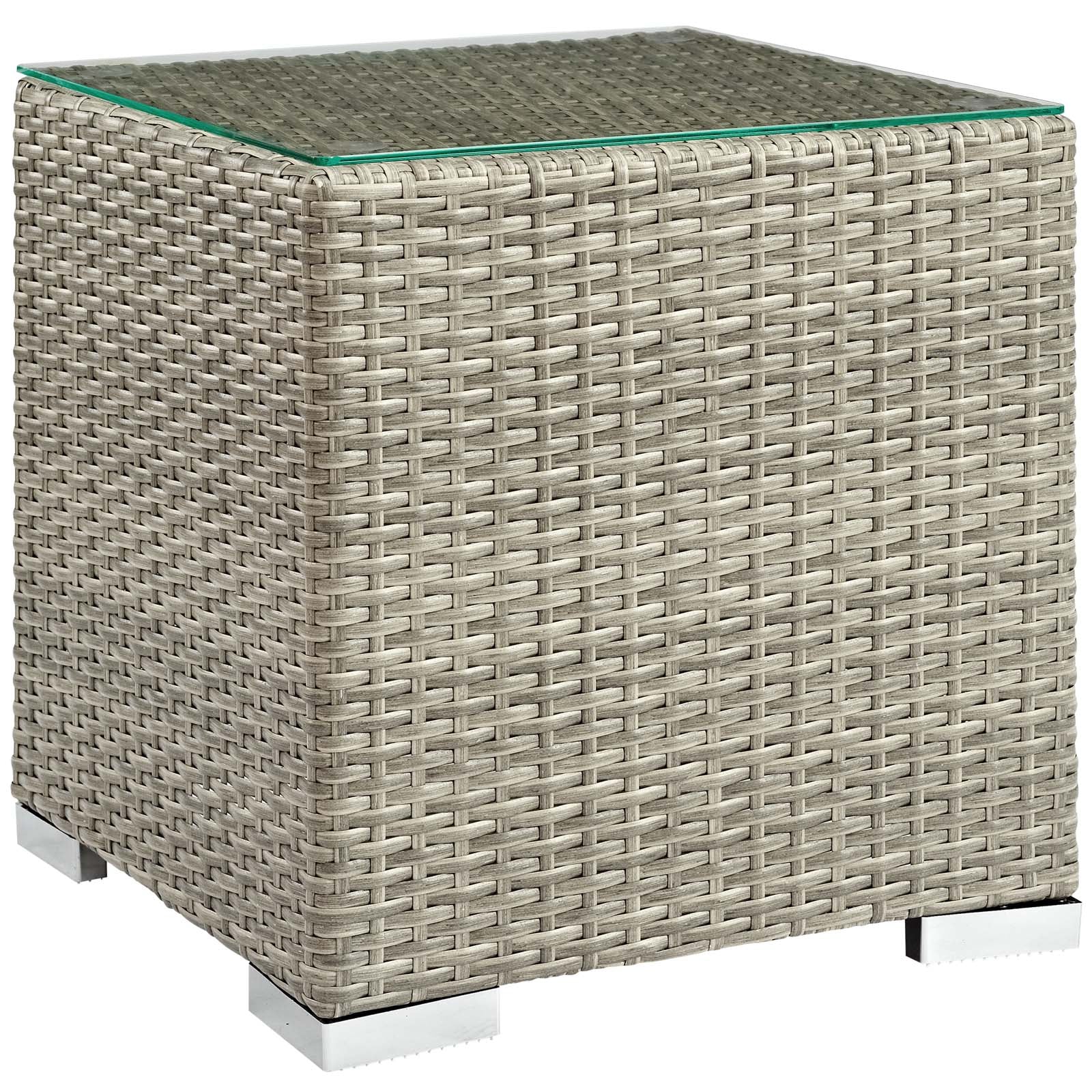 Repose Outdoor Patio Side Table-Outdoor Side Table-Modway-Wall2Wall Furnishings