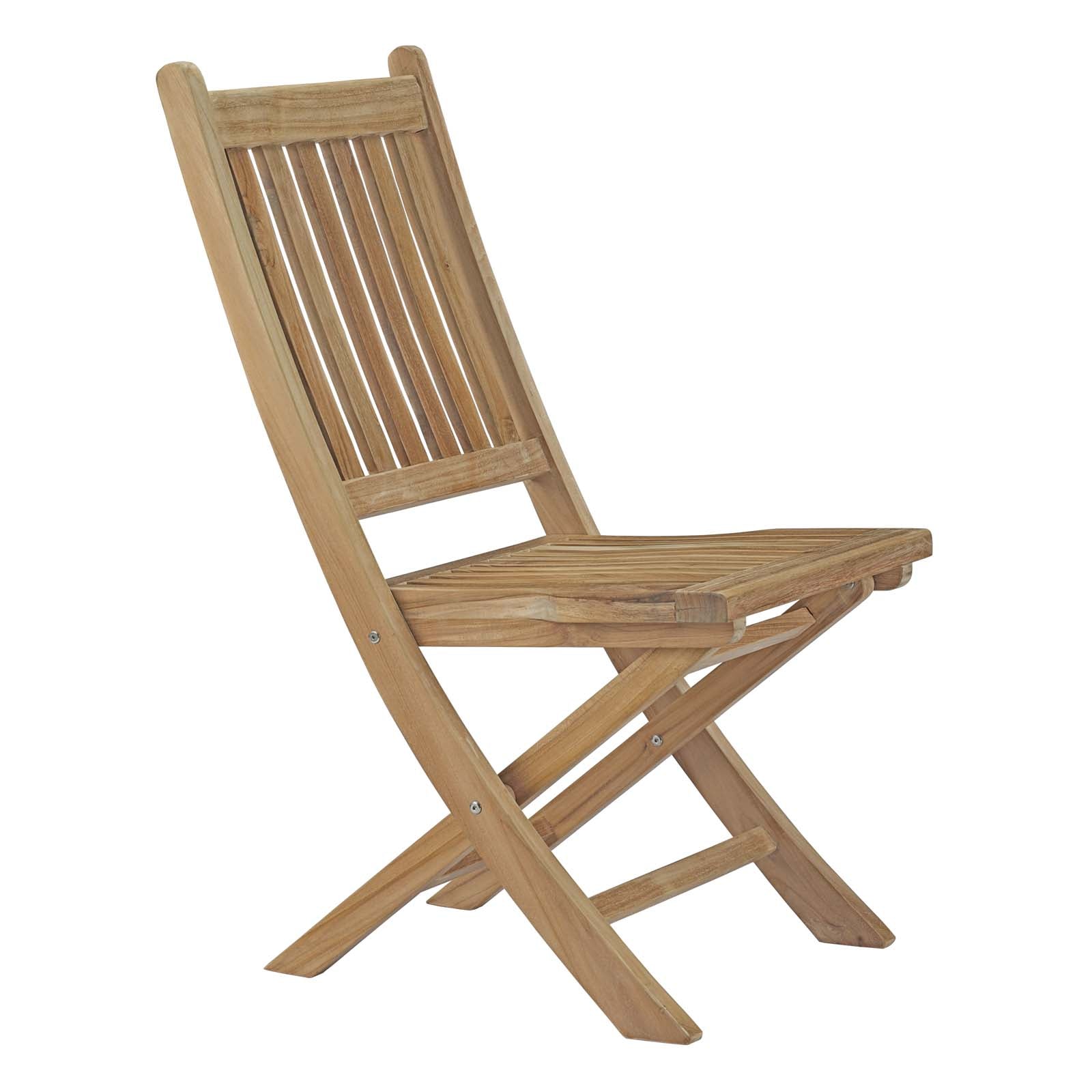 Marina Outdoor Patio Teak Folding Chair-Outdoor Folding Chair-Modway-Wall2Wall Furnishings