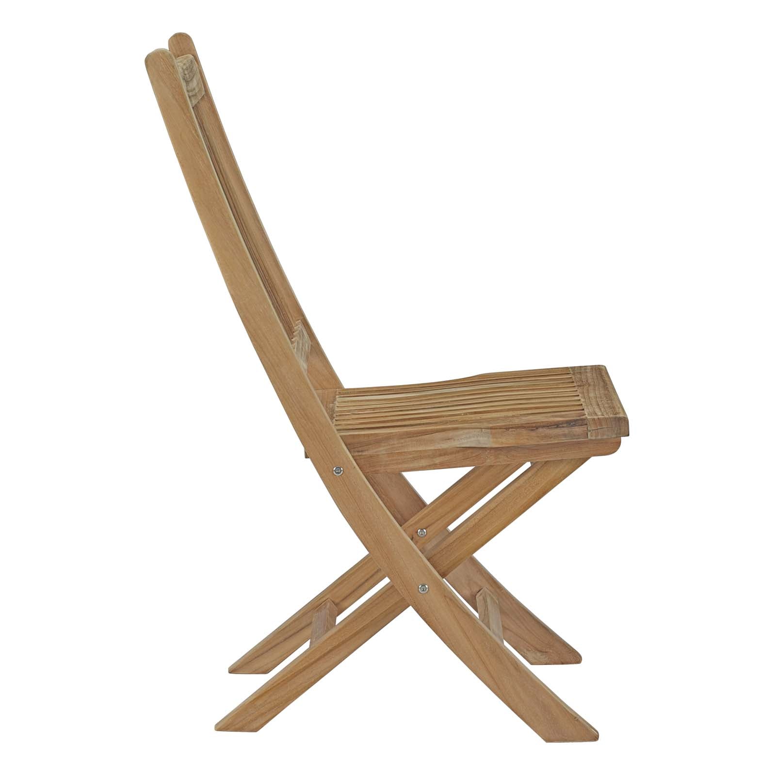 Marina Outdoor Patio Teak Folding Chair-Outdoor Folding Chair-Modway-Wall2Wall Furnishings