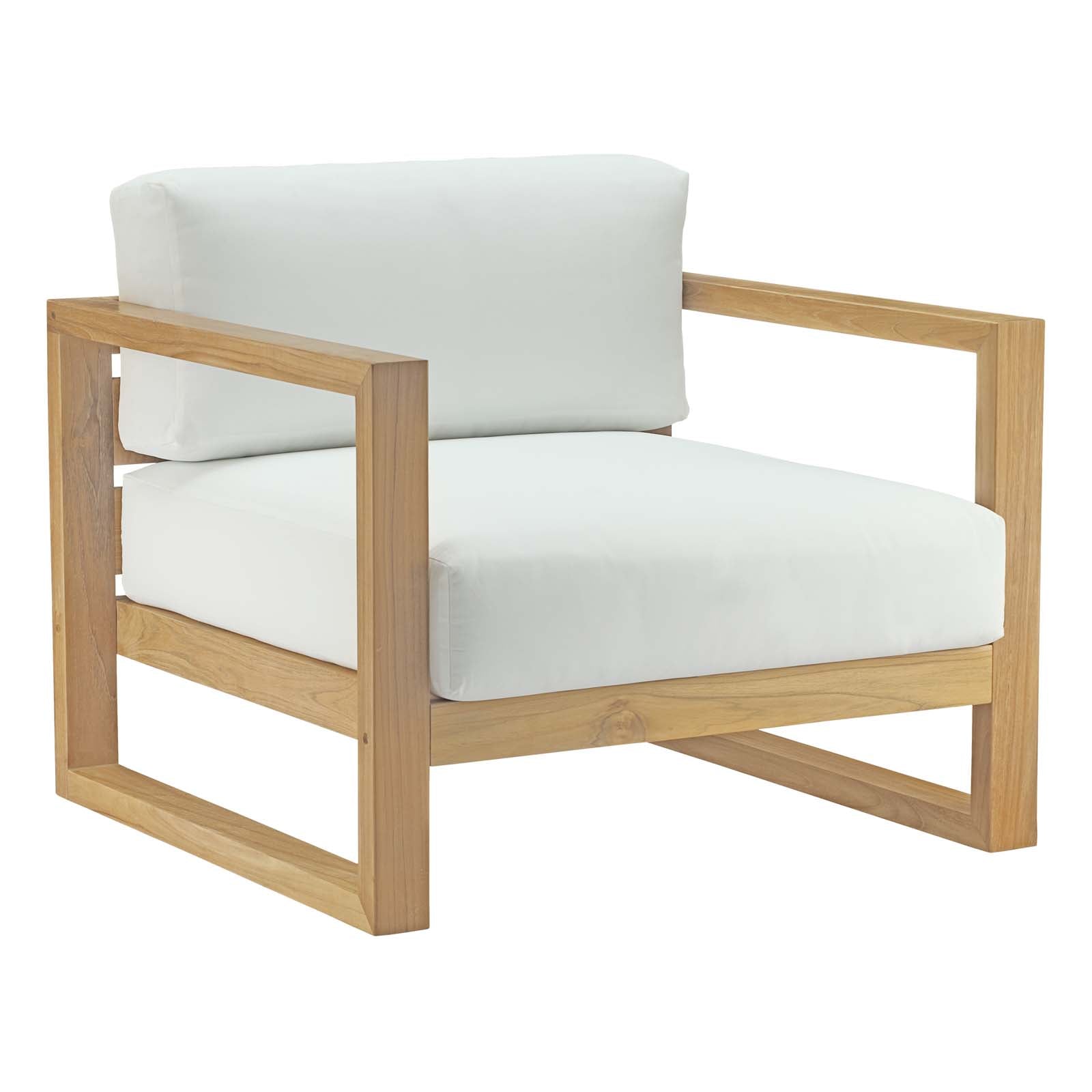 Upland Outdoor Patio Teak Armchair-Outdoor Arm Chair-Modway-Wall2Wall Furnishings