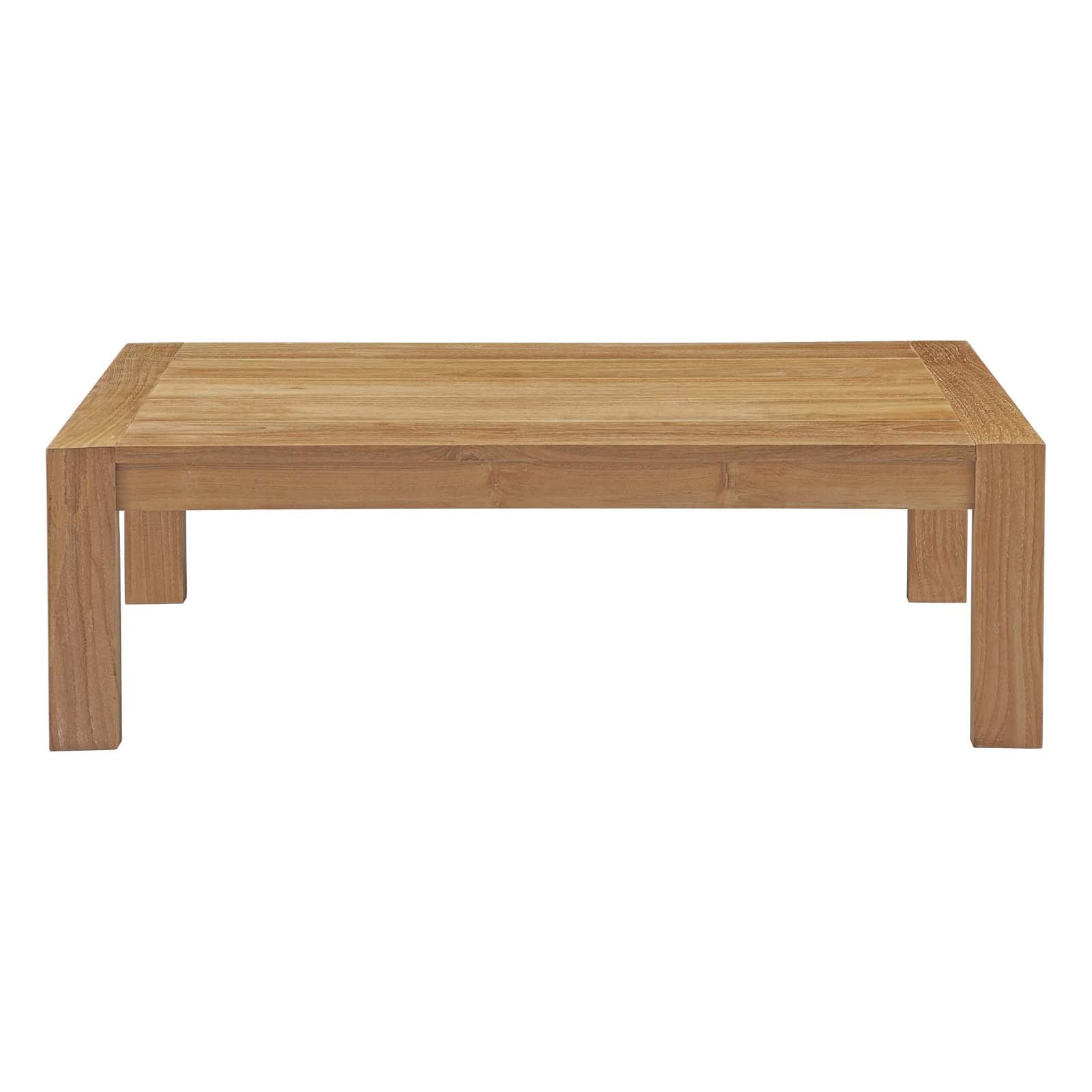 Upland Outdoor Patio Wood Coffee Table-Outdoor Coffee Table-Modway-Wall2Wall Furnishings