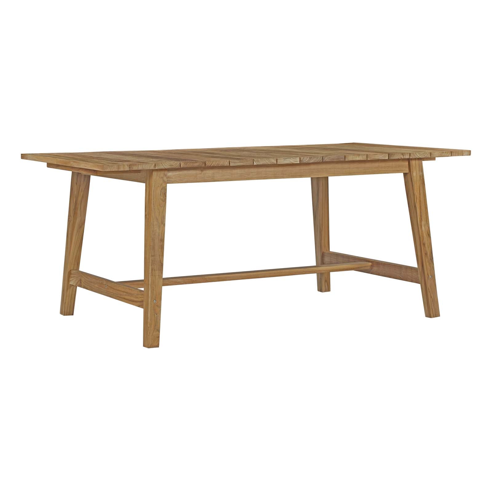 Dorset Outdoor Patio Teak Dining Table-Outdoor Dining Table-Modway-Wall2Wall Furnishings