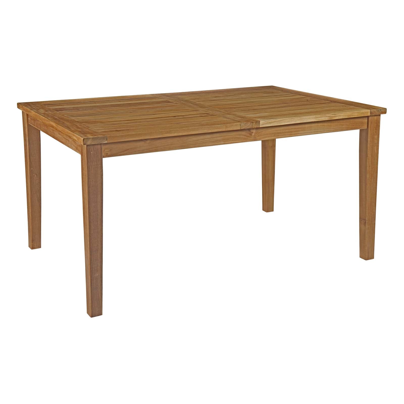 Marina Outdoor Patio Teak Dining Table-Outdoor Dining Table-Modway-Wall2Wall Furnishings