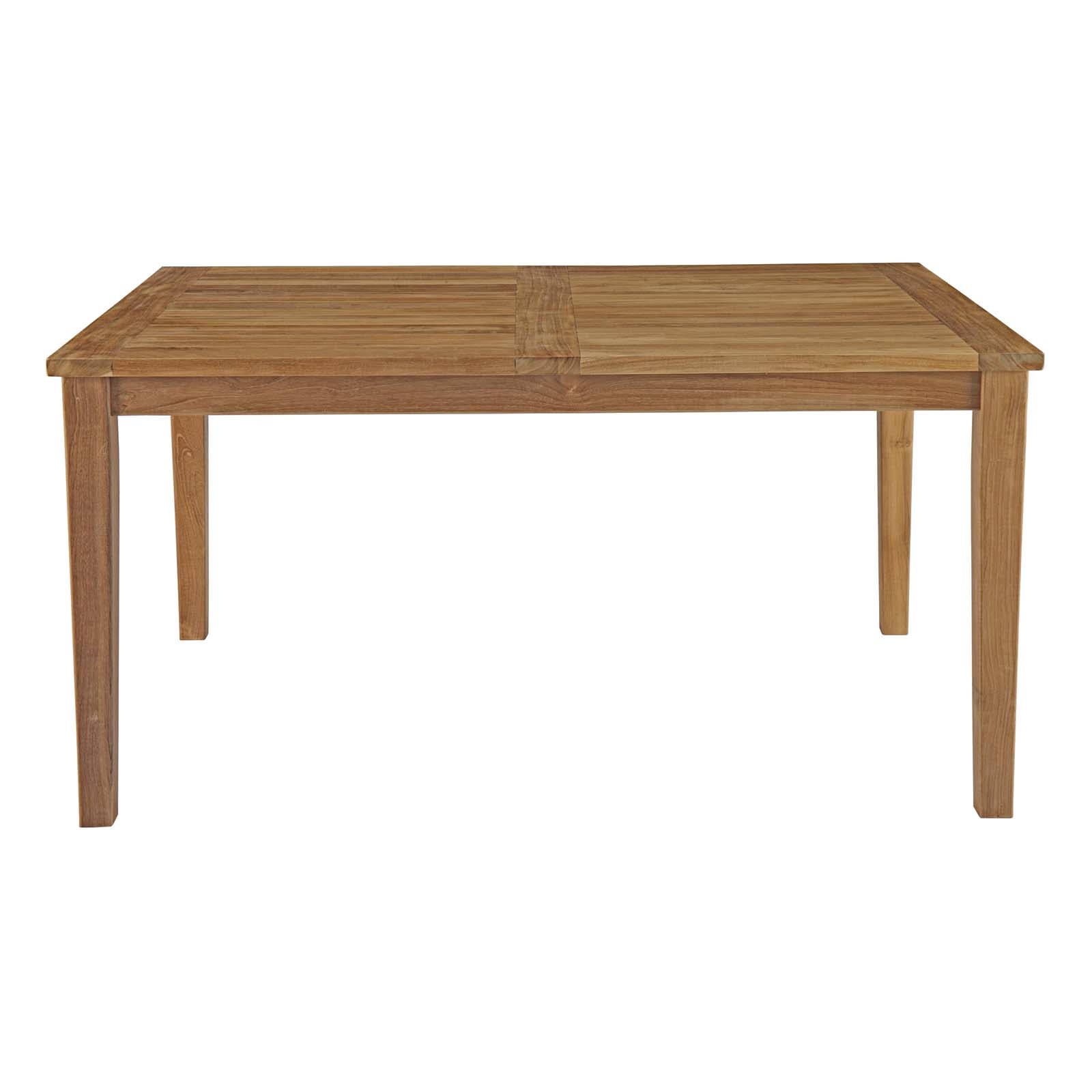 Marina Outdoor Patio Teak Dining Table-Outdoor Dining Table-Modway-Wall2Wall Furnishings