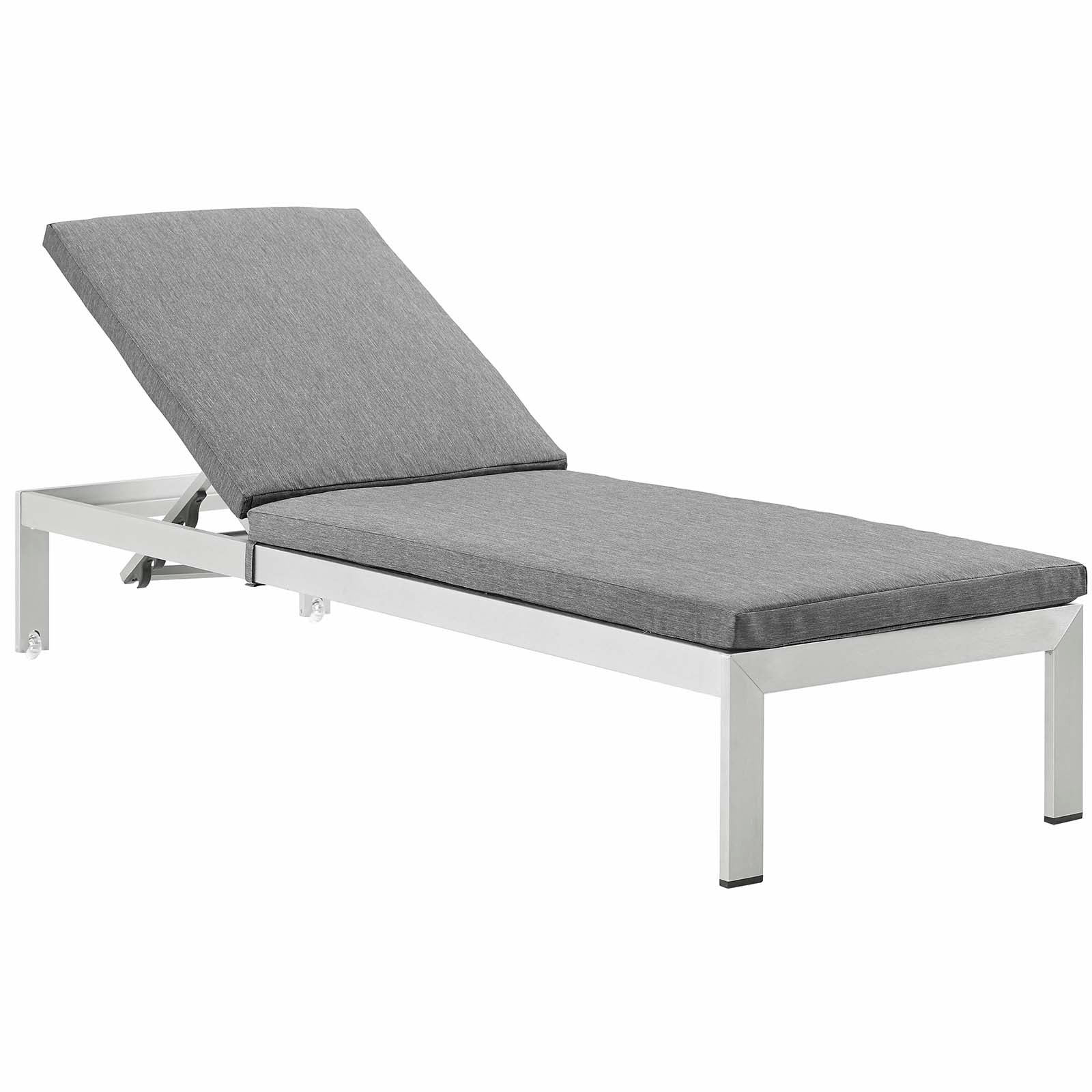 Shore Chaise with Cushions Outdoor Patio Aluminum Set of 2-Outdoor Set-Modway-Wall2Wall Furnishings