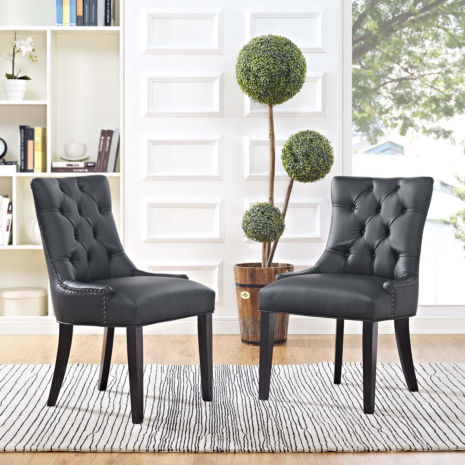 Regent Dining Side Chair Vinyl Set of 2-Dining Chair-Modway-Wall2Wall Furnishings