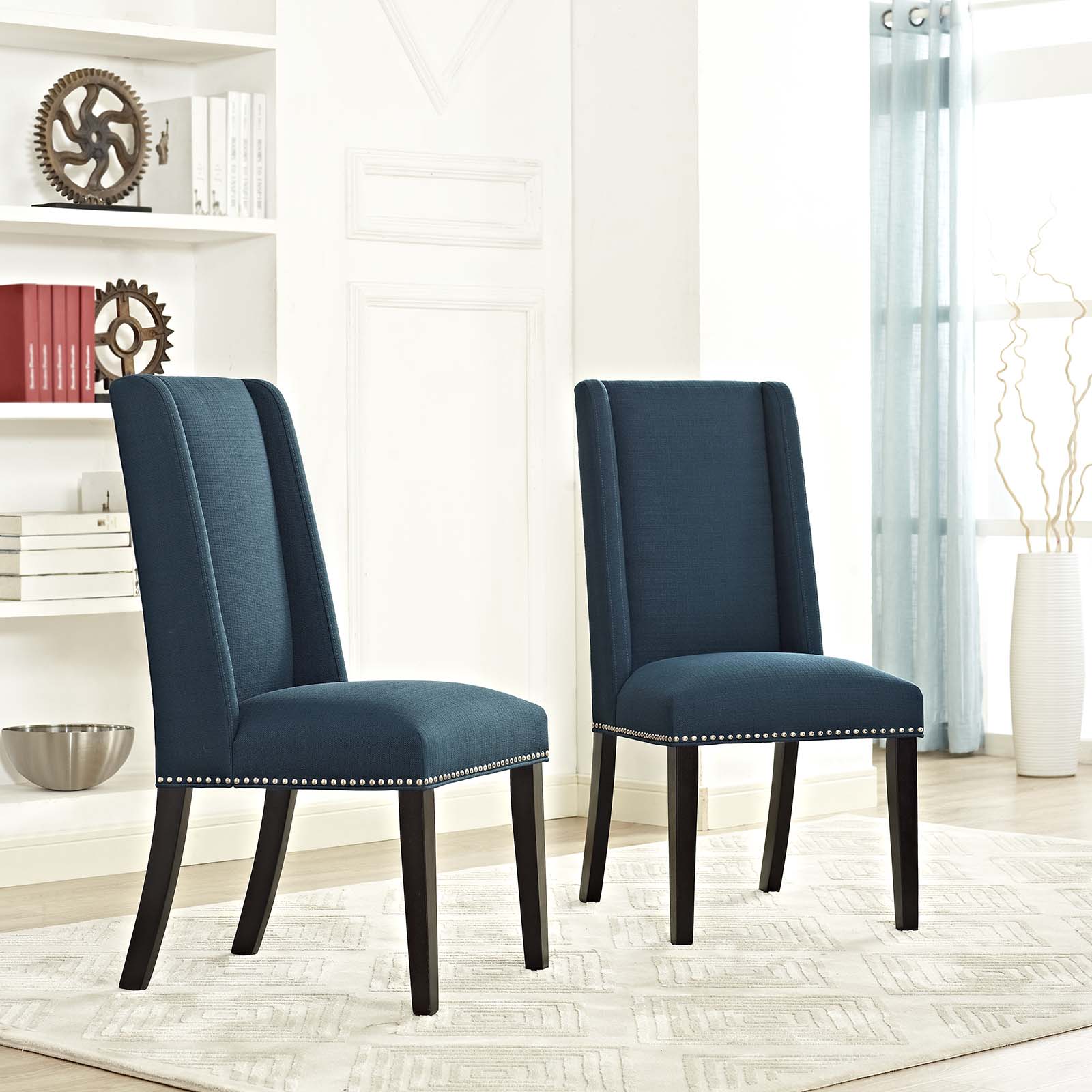 Baron Dining Chair Fabric Set of 2-Dining Chair-Modway-Wall2Wall Furnishings