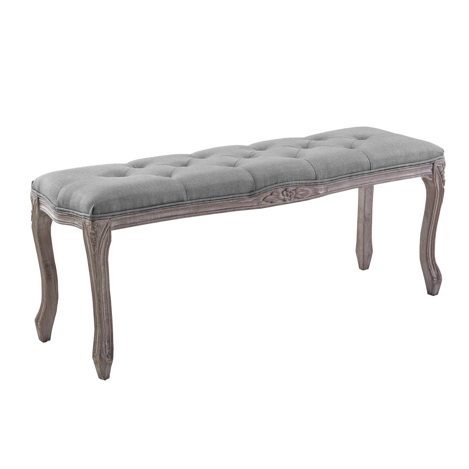 Regal Vintage French Upholstered Fabric Bench-Bench-Modway-Wall2Wall Furnishings