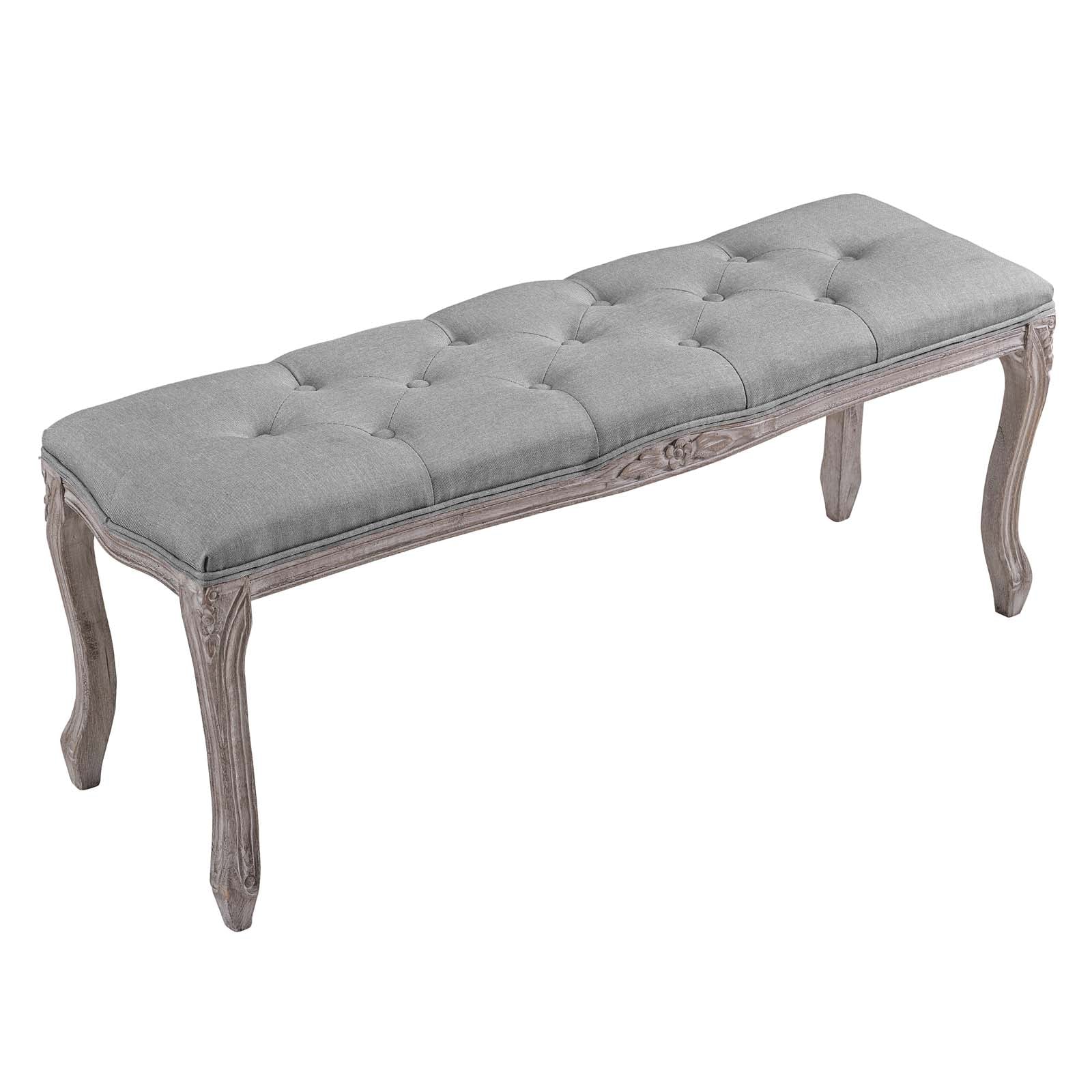 Regal Vintage French Upholstered Fabric Bench-Bench-Modway-Wall2Wall Furnishings