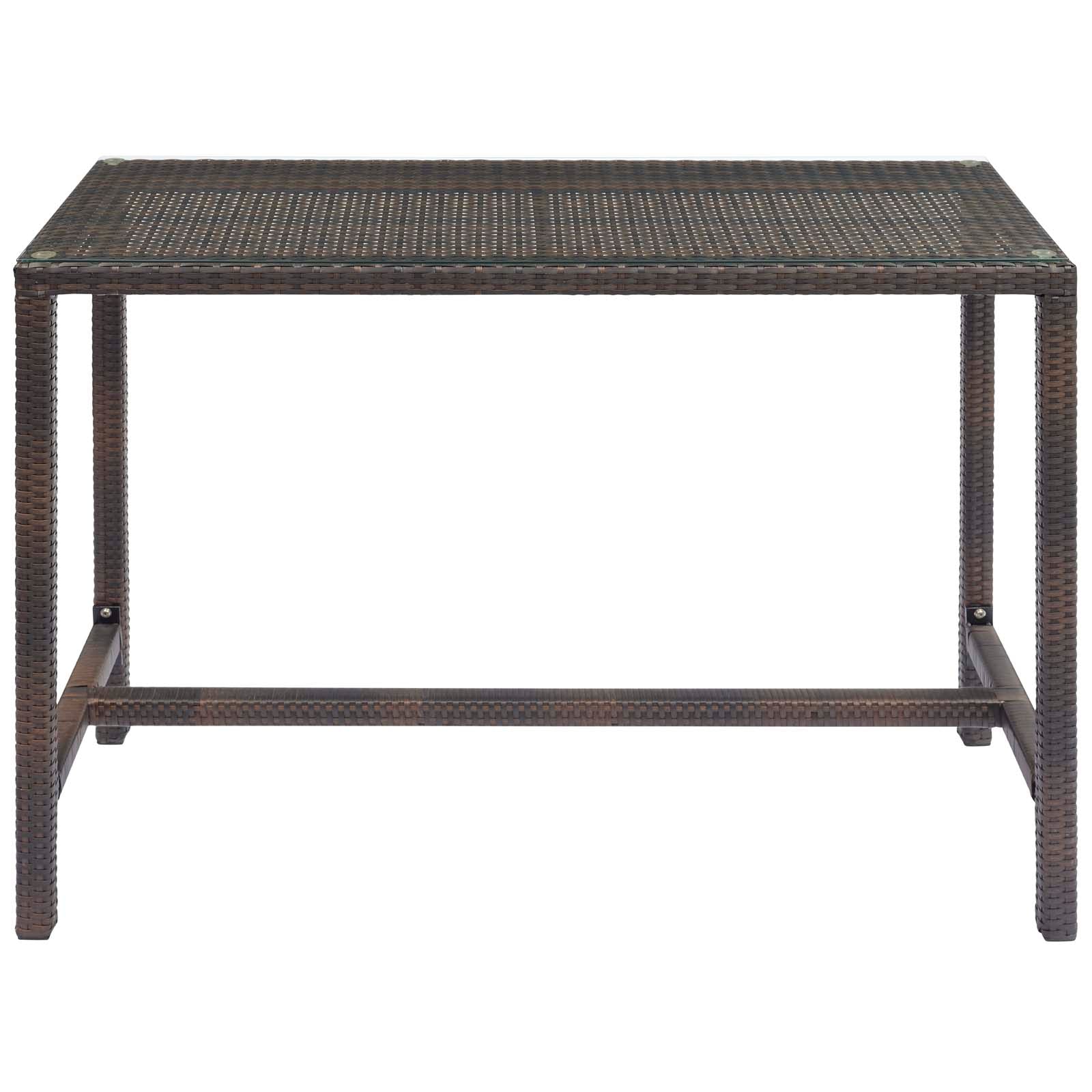 Conduit Outdoor Patio Wicker Rattan Large Bar Table-Outdoor Bar Table-Modway-Wall2Wall Furnishings