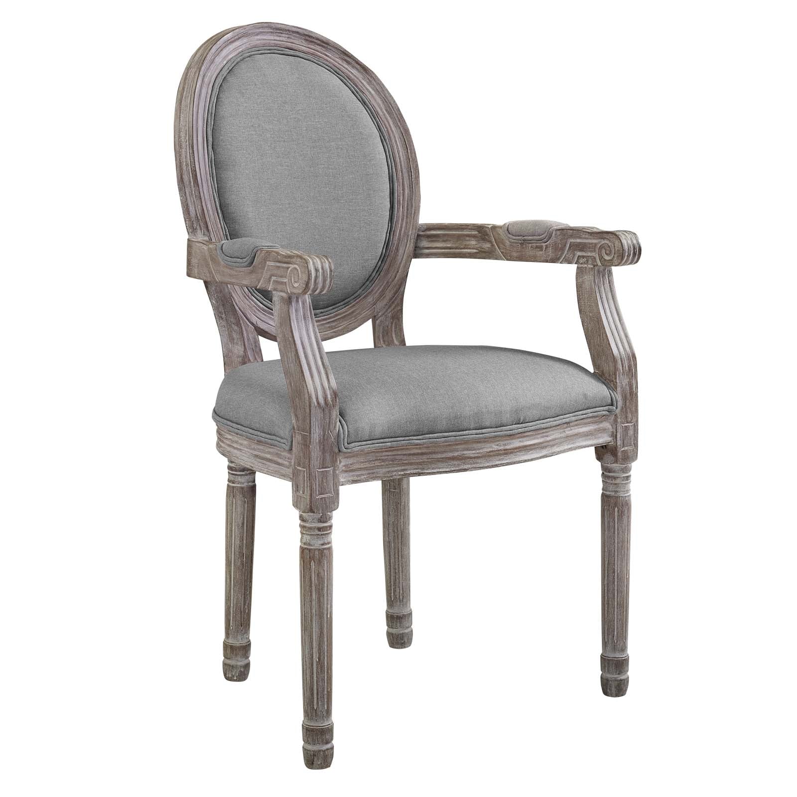 Emanate Vintage French Upholstered Fabric Dining Armchair-Dining Chair-Modway-Wall2Wall Furnishings