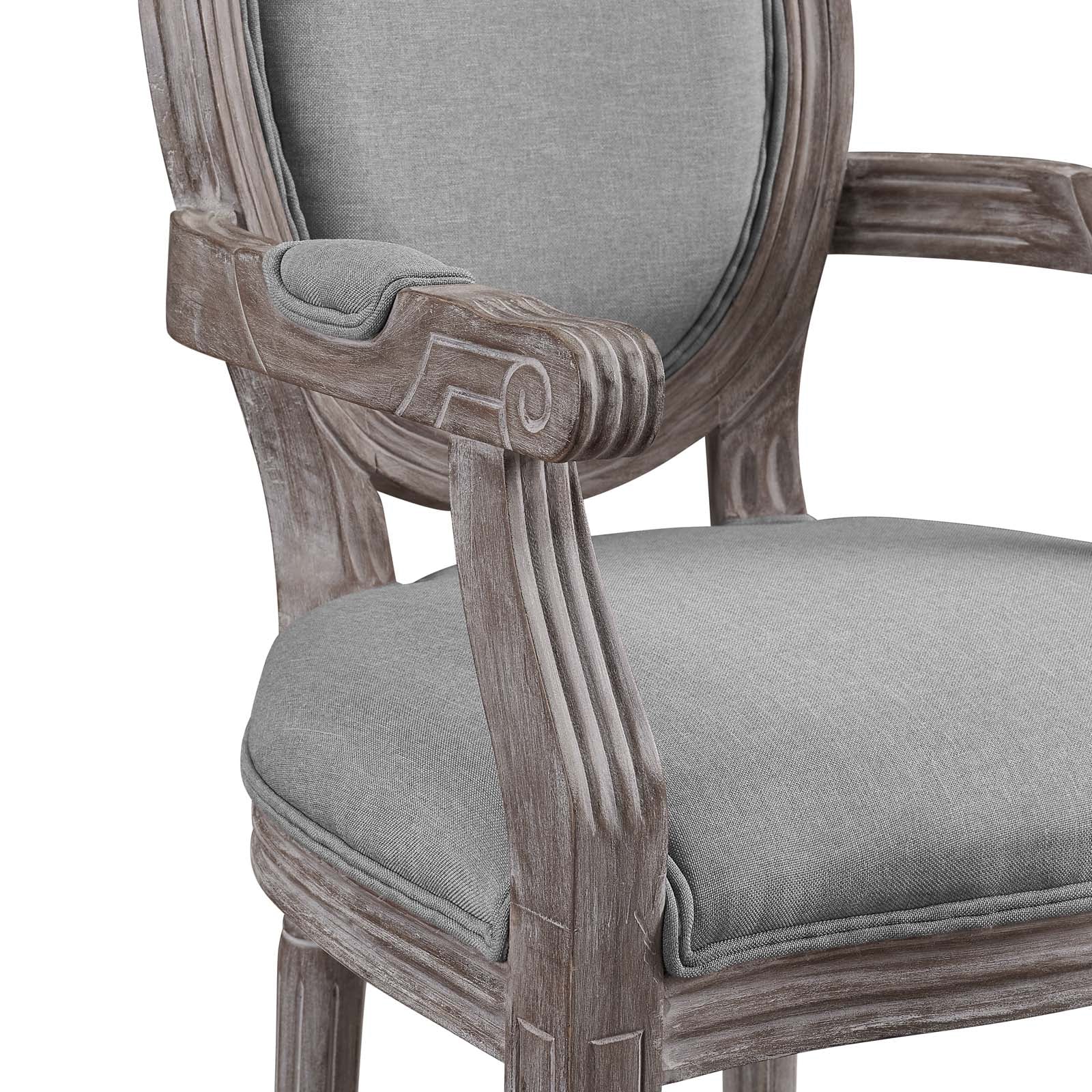 Emanate Vintage French Upholstered Fabric Dining Armchair-Dining Chair-Modway-Wall2Wall Furnishings