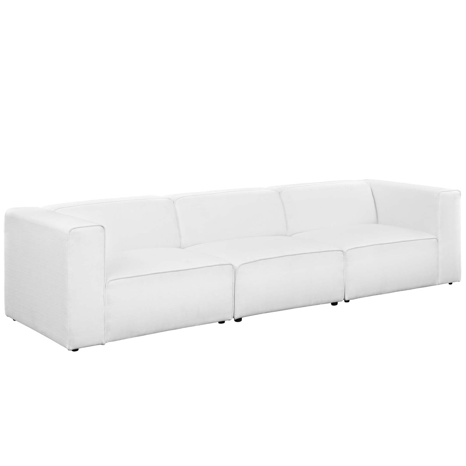 Mingle 3 Piece Upholstered Fabric Sofa Set-Sofa Set-Modway-Wall2Wall Furnishings