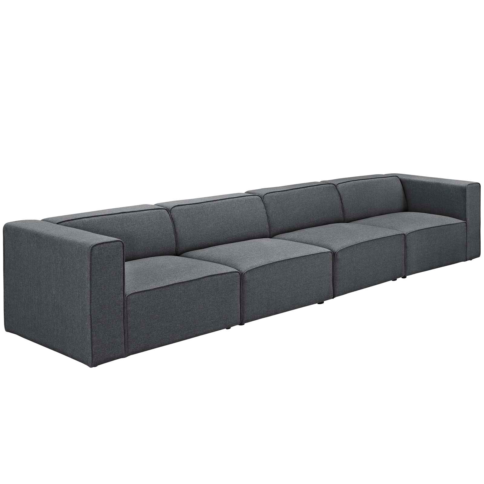 Mingle 4 Piece Upholstered Fabric Sofa Set-Sofa Set-Modway-Wall2Wall Furnishings