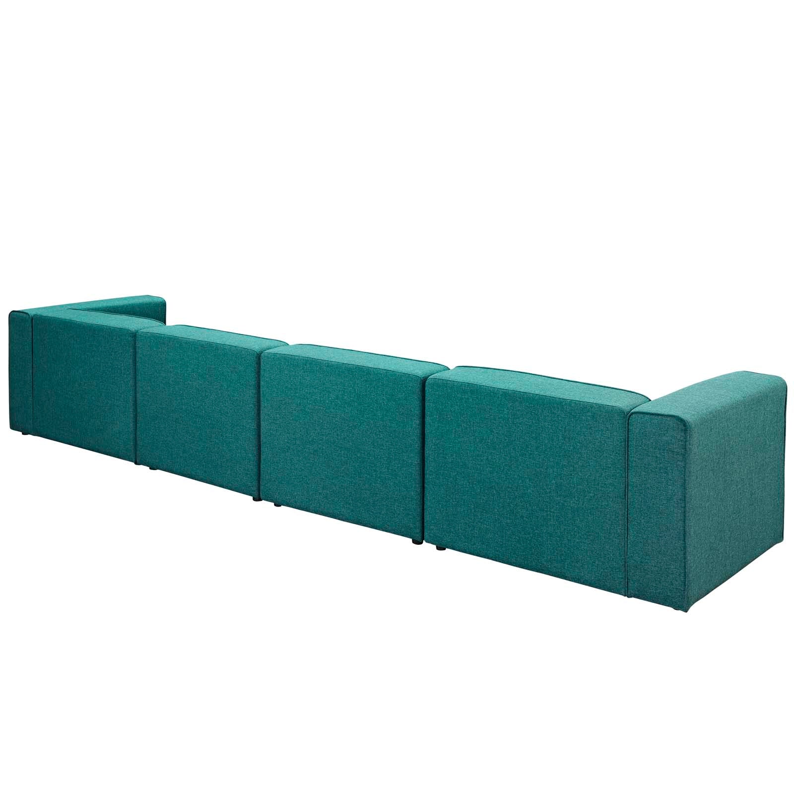 Mingle 4 Piece Upholstered Fabric Sofa Set-Sofa Set-Modway-Wall2Wall Furnishings