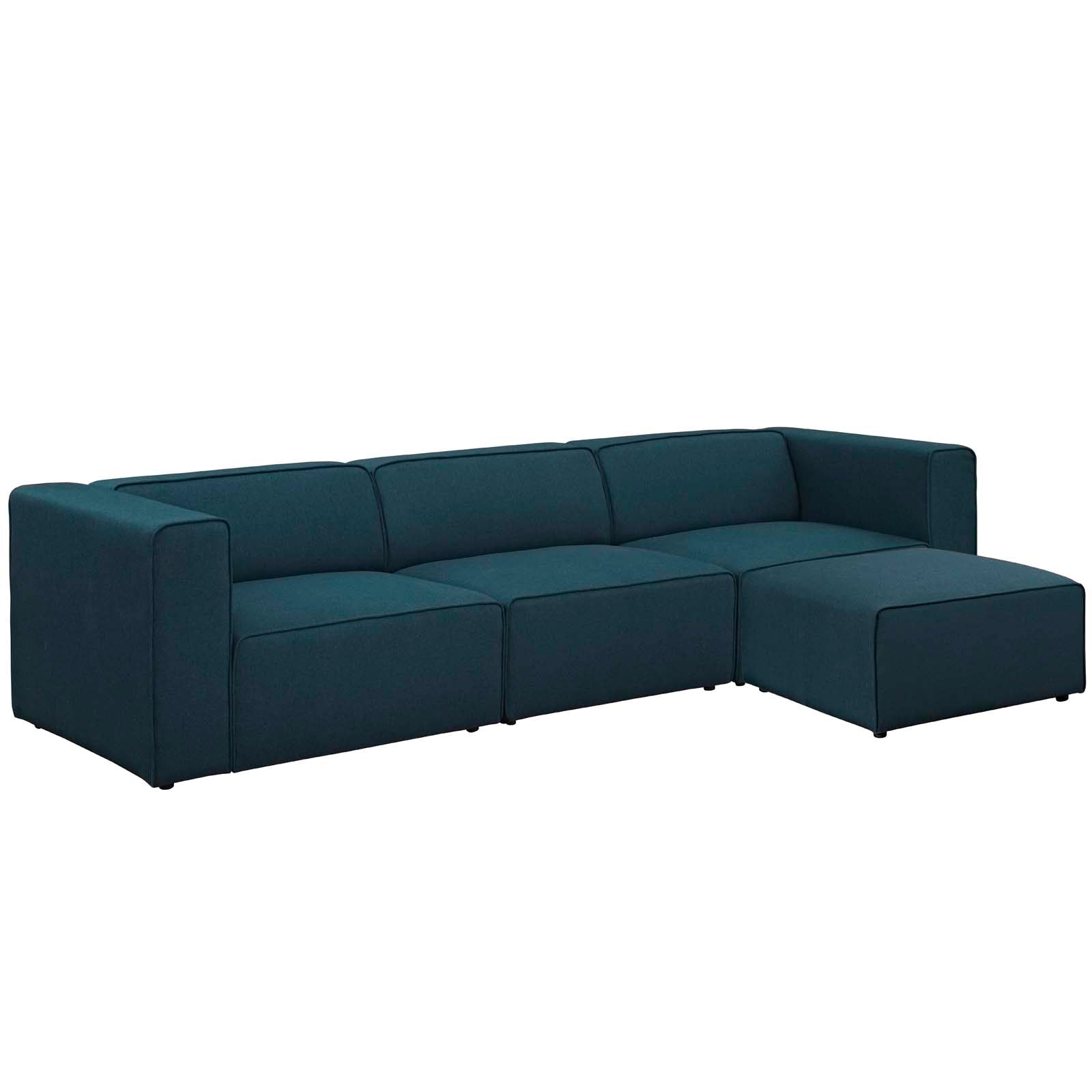 Mingle 4 Piece Upholstered Fabric Sectional Sofa Set-Sofa Set-Modway-Wall2Wall Furnishings