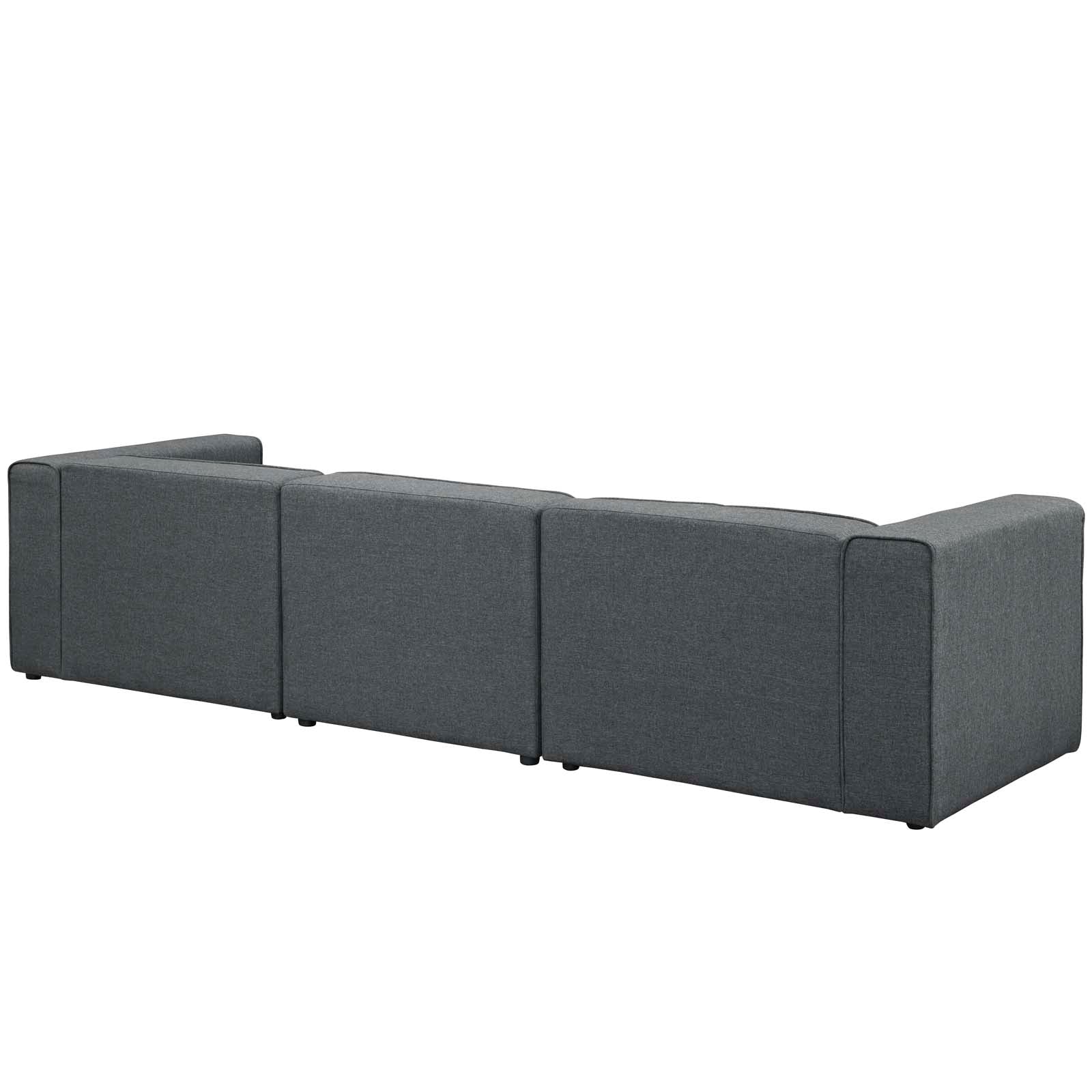 Mingle 4 Piece Upholstered Fabric Sectional Sofa Set-Sofa Set-Modway-Wall2Wall Furnishings
