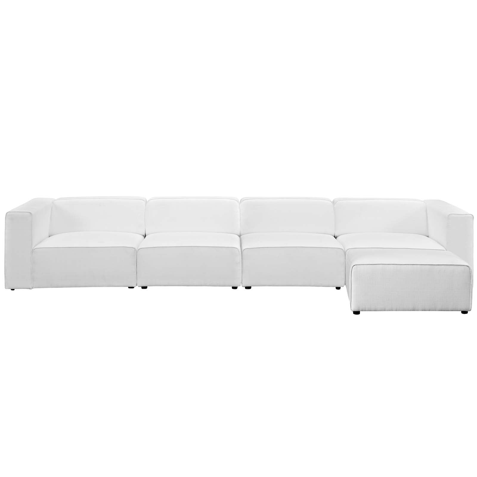 Mingle 5 Piece Upholstered Fabric Sectional Sofa Set-Sofa Set-Modway-Wall2Wall Furnishings