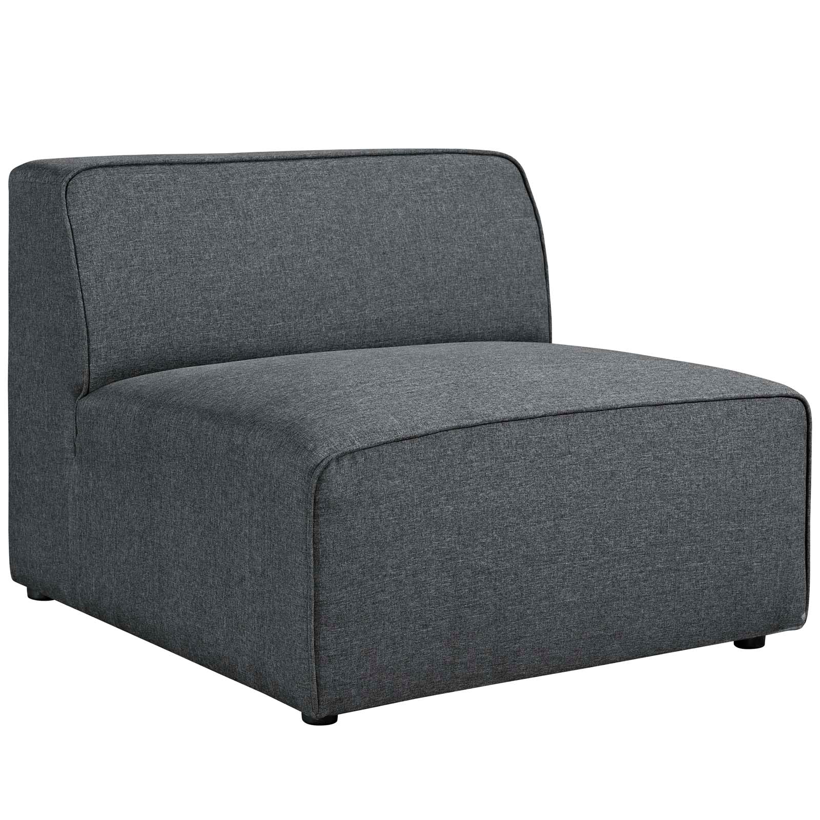 Mingle 5 Piece Upholstered Fabric Armless Sectional Sofa Set-Sofa Set-Modway-Wall2Wall Furnishings