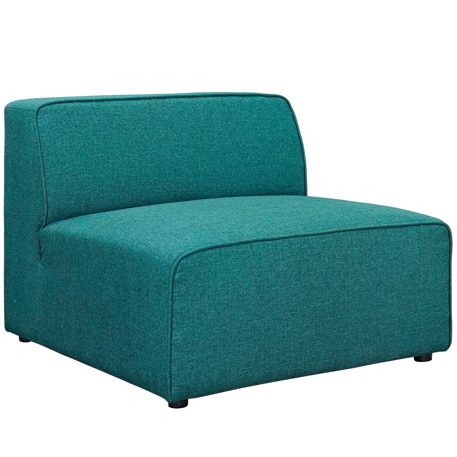 Mingle 5 Piece Upholstered Fabric Armless Sectional Sofa Set-Sofa Set-Modway-Wall2Wall Furnishings