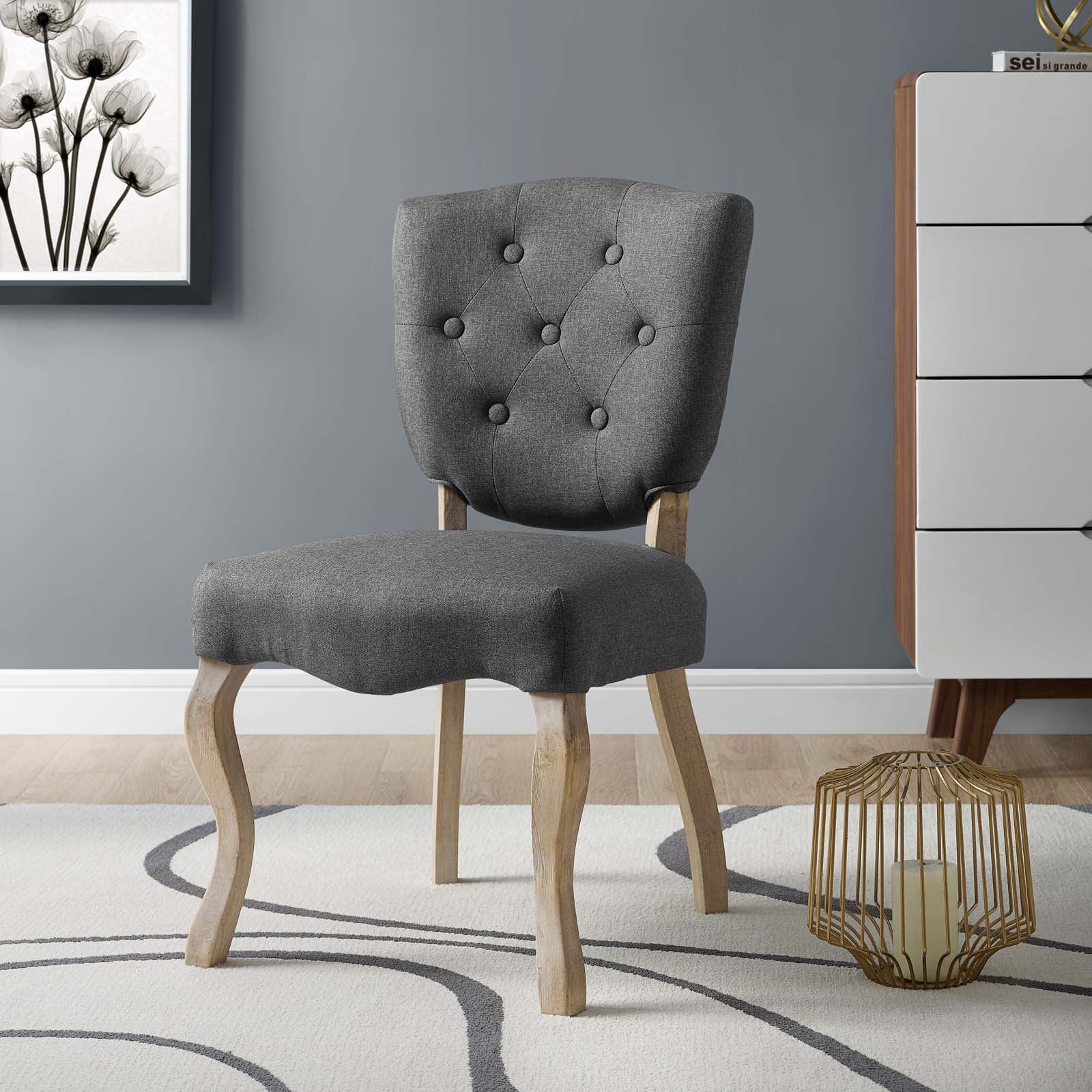 Array Vintage French Upholstered Dining Side Chair-Dining Chair-Modway-Wall2Wall Furnishings