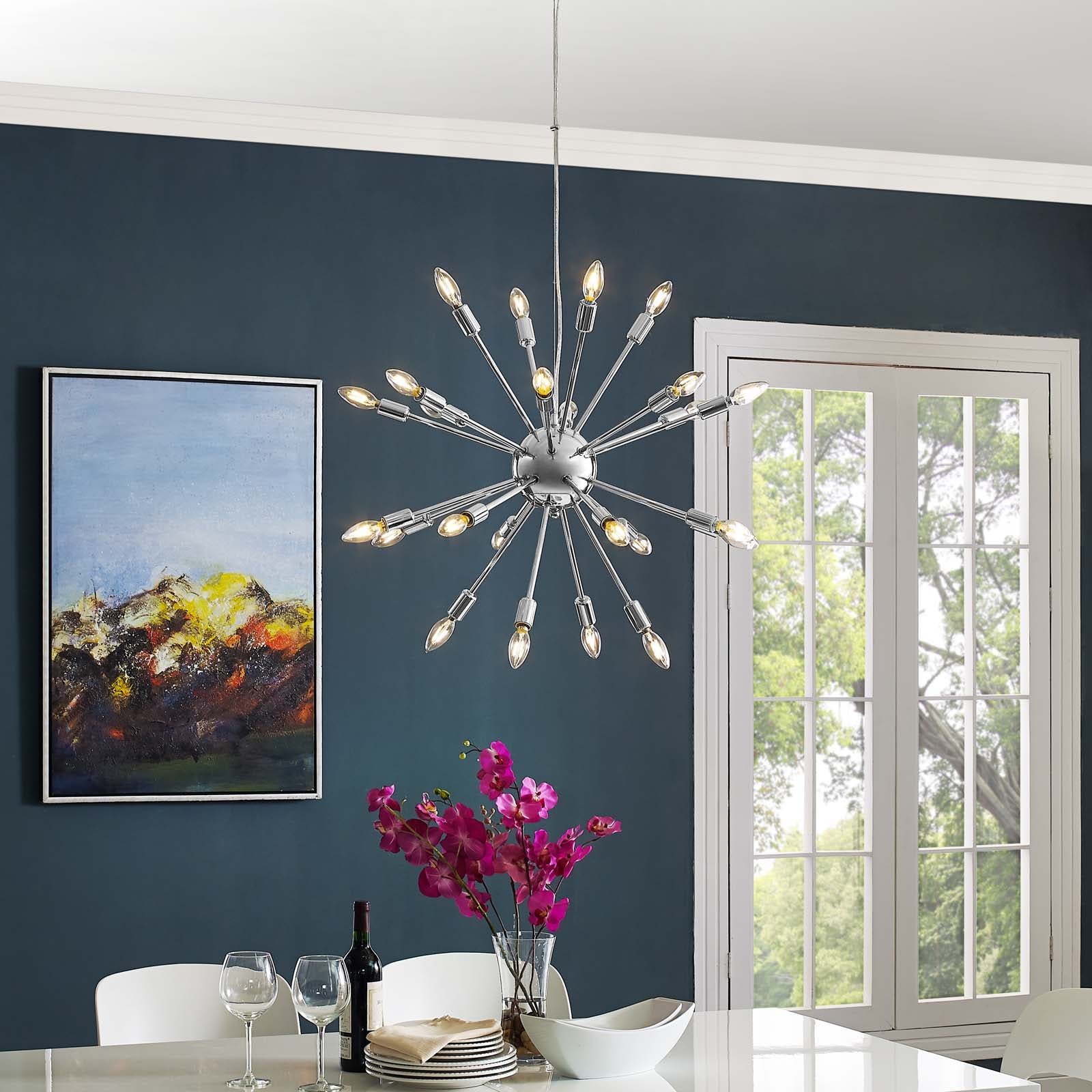 Gamut Metal Chandelier-Ceiling Lamp-Modway-Wall2Wall Furnishings