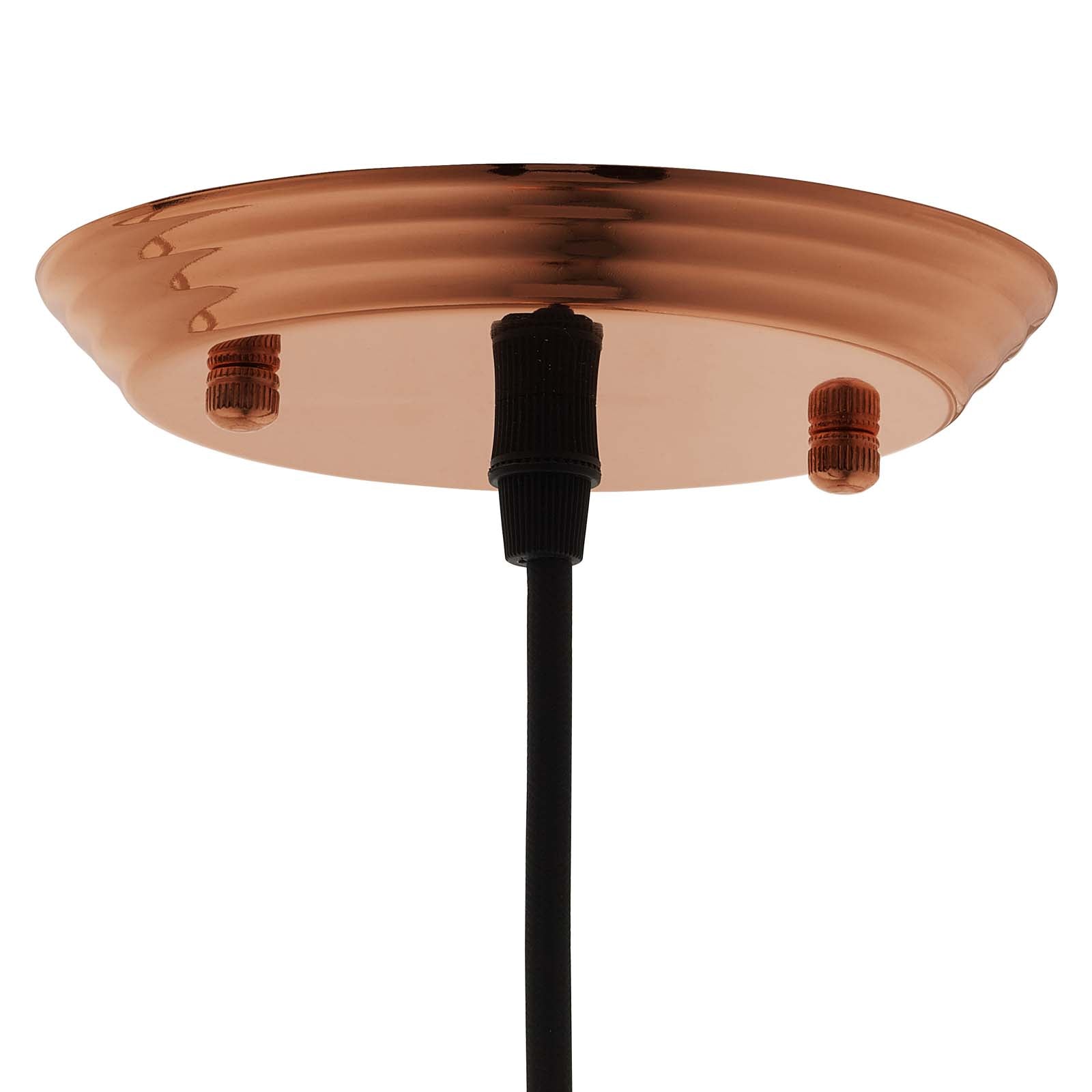 Dimple 6.5" Bell-Shaped Rose Gold Pendant Light-Ceiling Lamp-Modway-Wall2Wall Furnishings