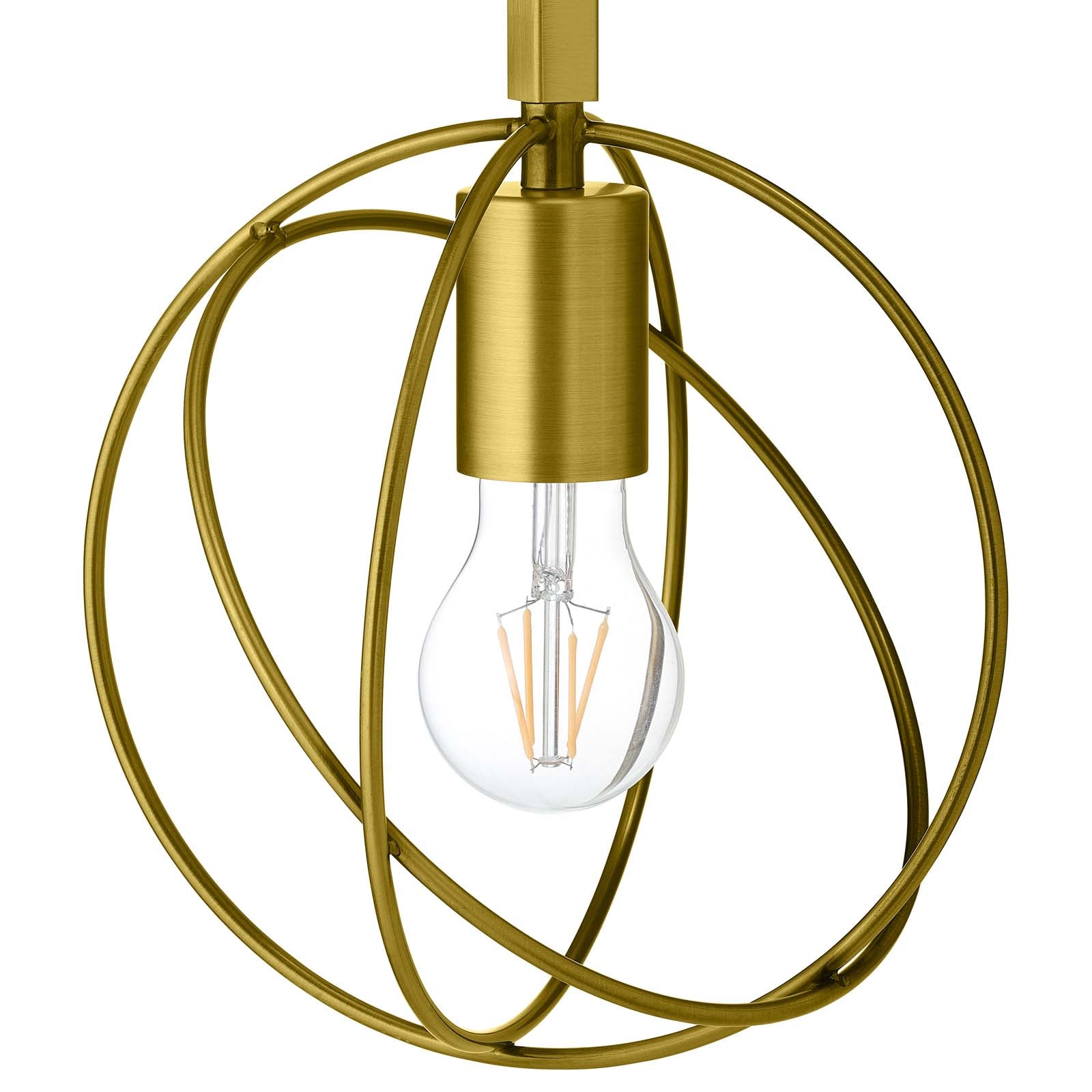 Perimeter Brass Wall Sconce Light Fixture-Ceiling Lamp-Modway-Wall2Wall Furnishings