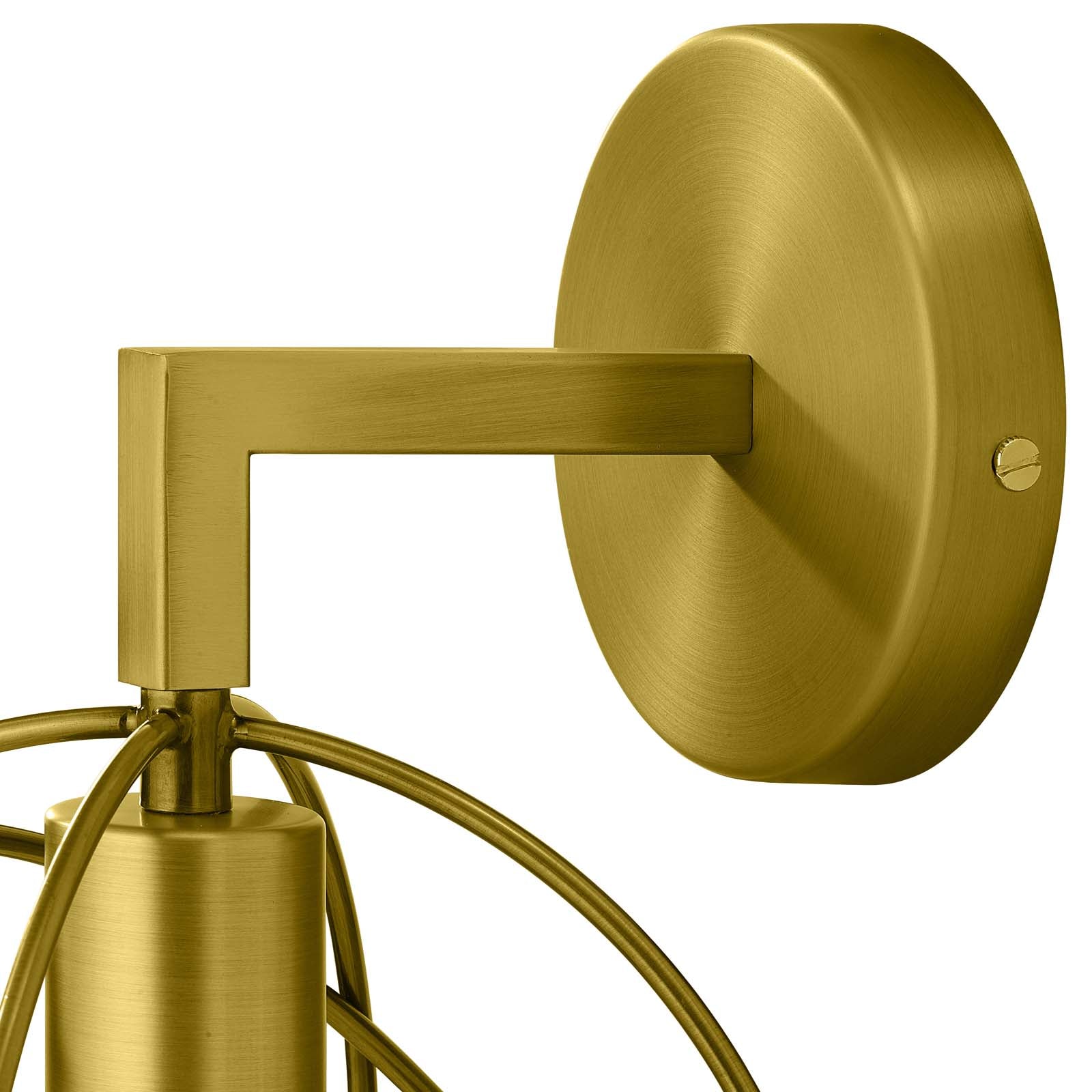 Perimeter Brass Wall Sconce Light Fixture-Ceiling Lamp-Modway-Wall2Wall Furnishings
