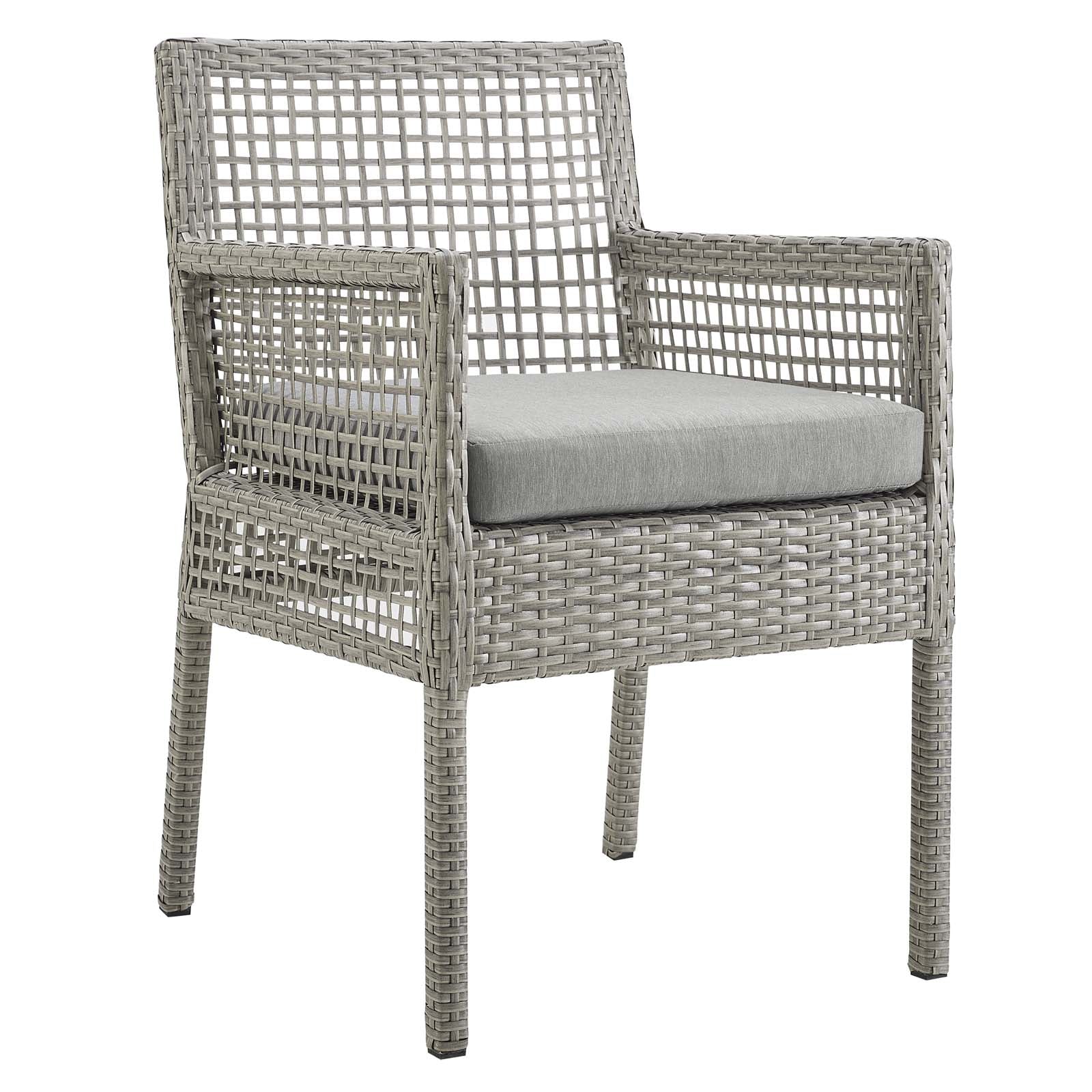 Aura Outdoor Patio Wicker Rattan Dining Armchair-Outdoor Dining Chair-Modway-Wall2Wall Furnishings