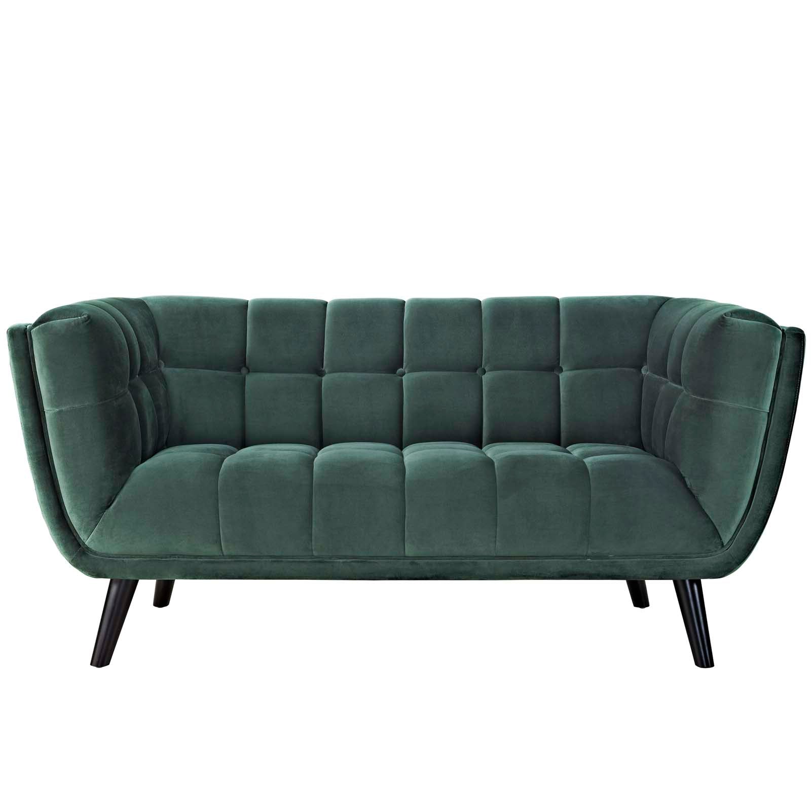 Bestow 2 Piece Velvet Loveseat and Armchair Set-Sofa Set-Modway-Wall2Wall Furnishings