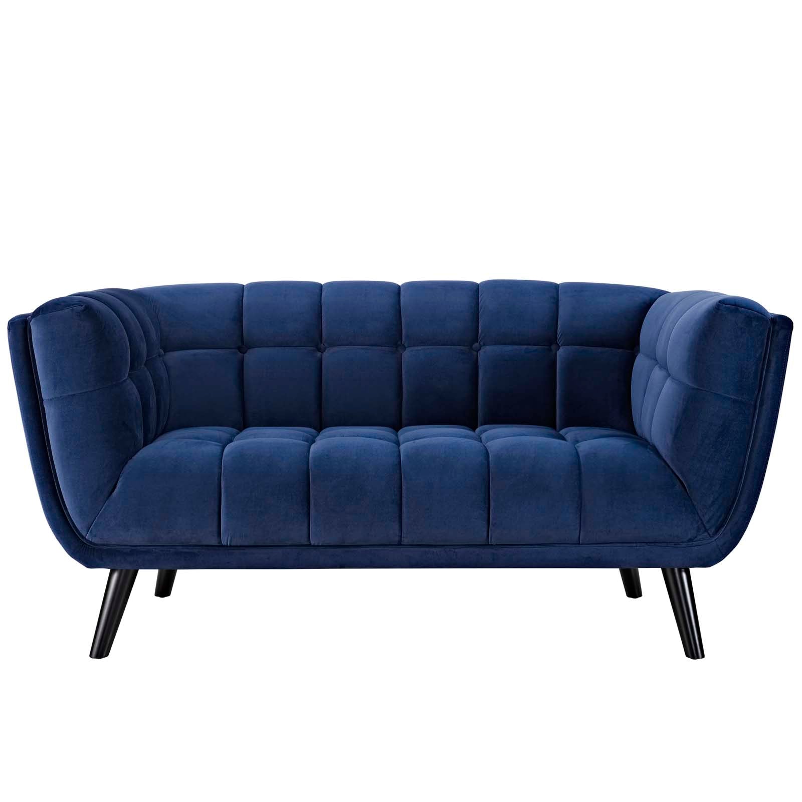 Bestow 2 Piece Velvet Loveseat and Armchair Set-Sofa Set-Modway-Wall2Wall Furnishings