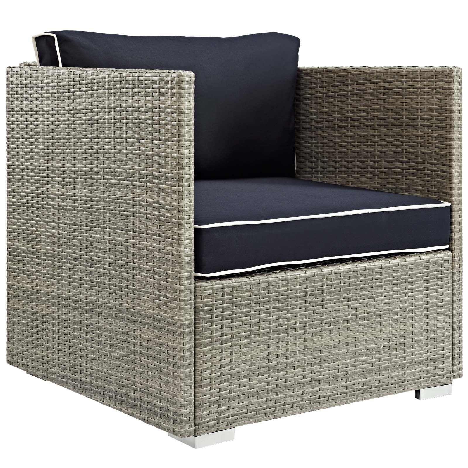 Repose 3 Piece Outdoor Patio Sectional Set-Outdoor Set-Modway-Wall2Wall Furnishings