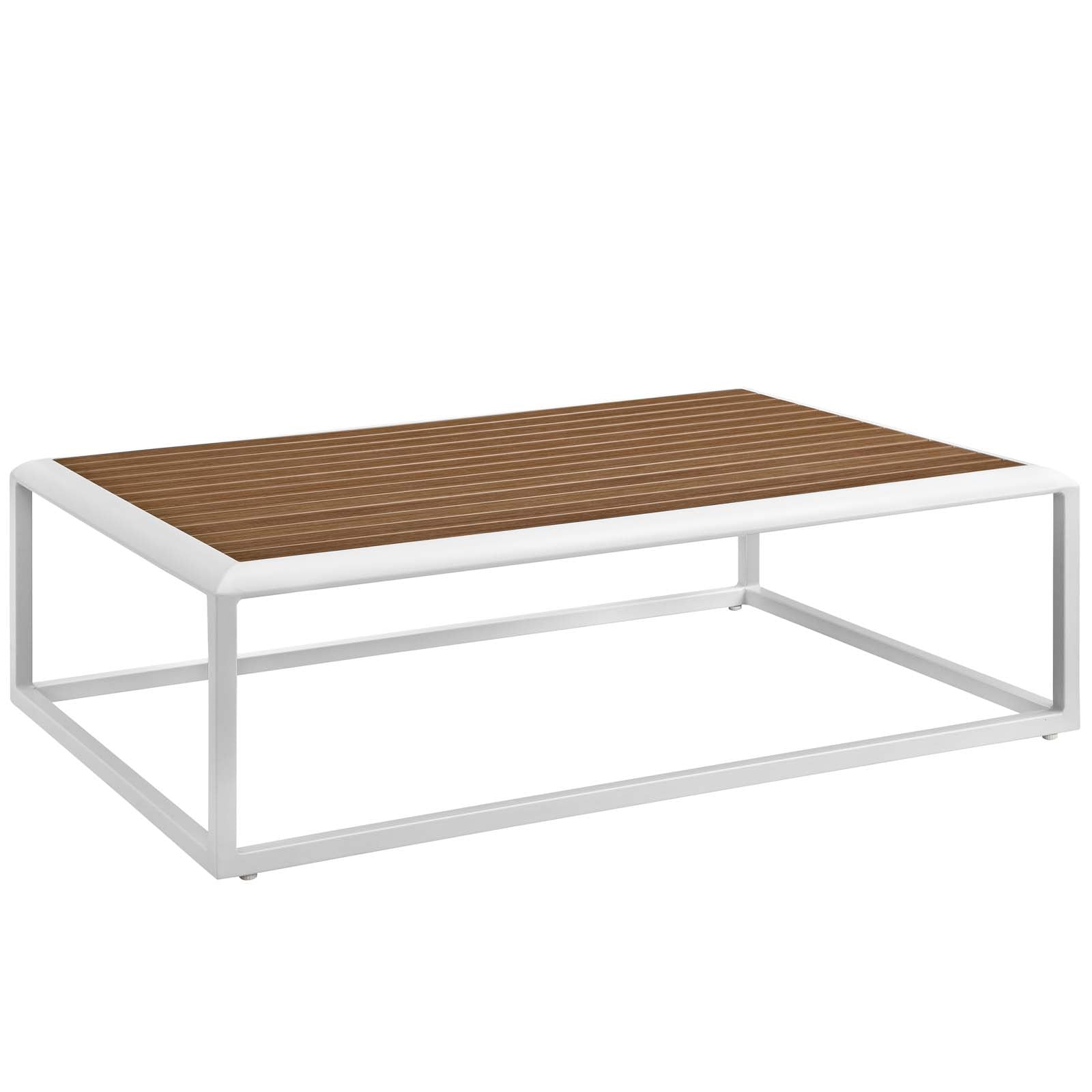 Stance Outdoor Patio Aluminum Coffee Table-Outdoor Coffee Table-Modway-Wall2Wall Furnishings