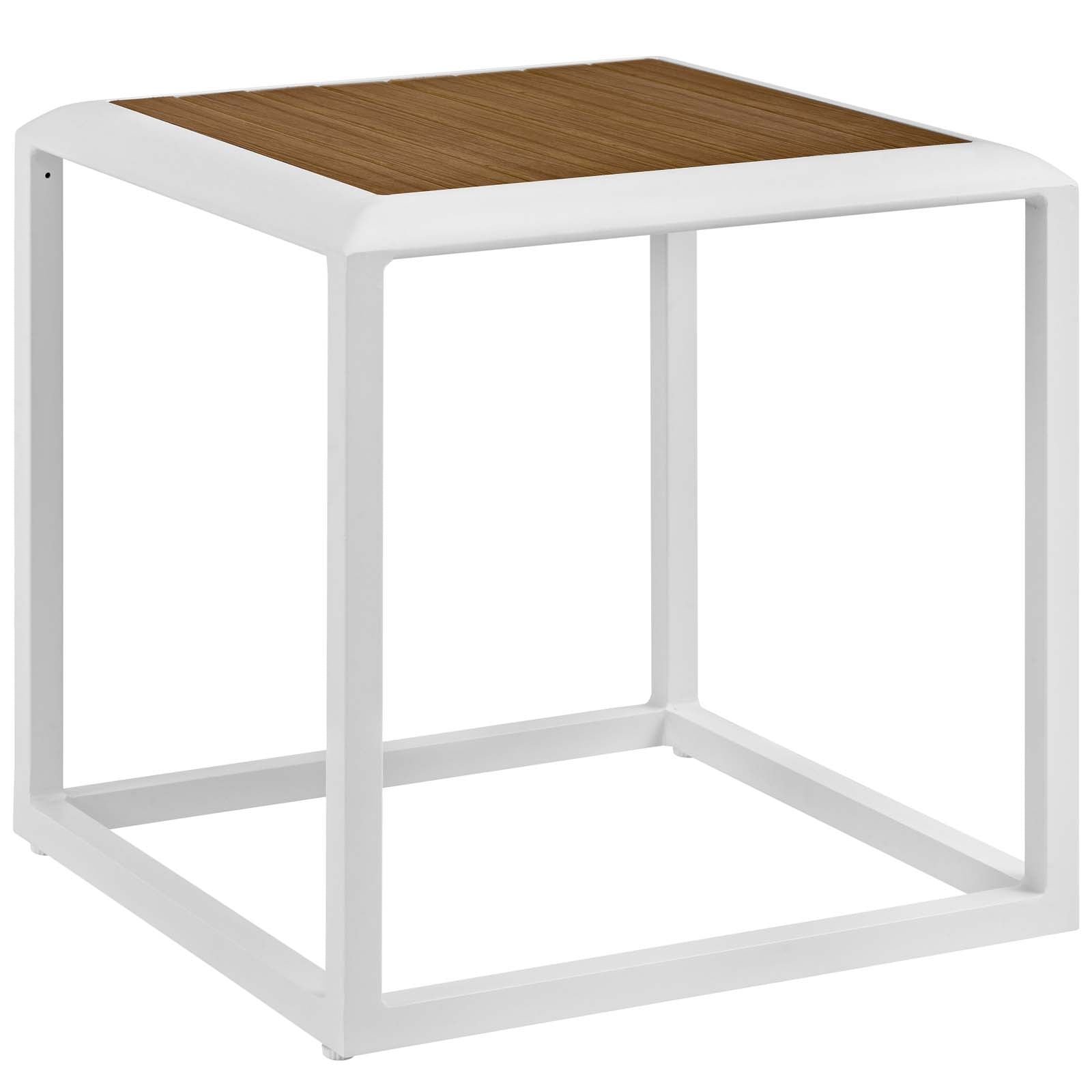 Stance Outdoor Patio Aluminum Side Table-Outdoor Chair-Modway-Wall2Wall Furnishings
