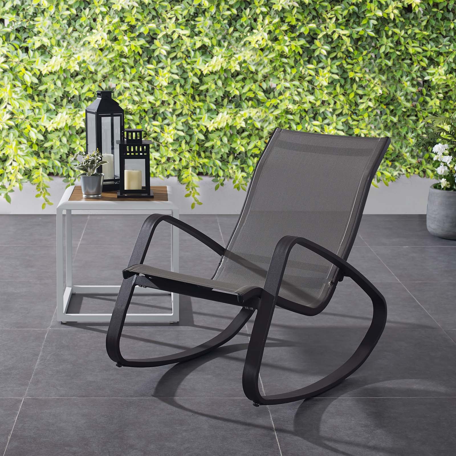 Traveler Rocking Outdoor Patio Mesh Sling Lounge Chair-Outdoor Lounge Chair-Modway-Wall2Wall Furnishings