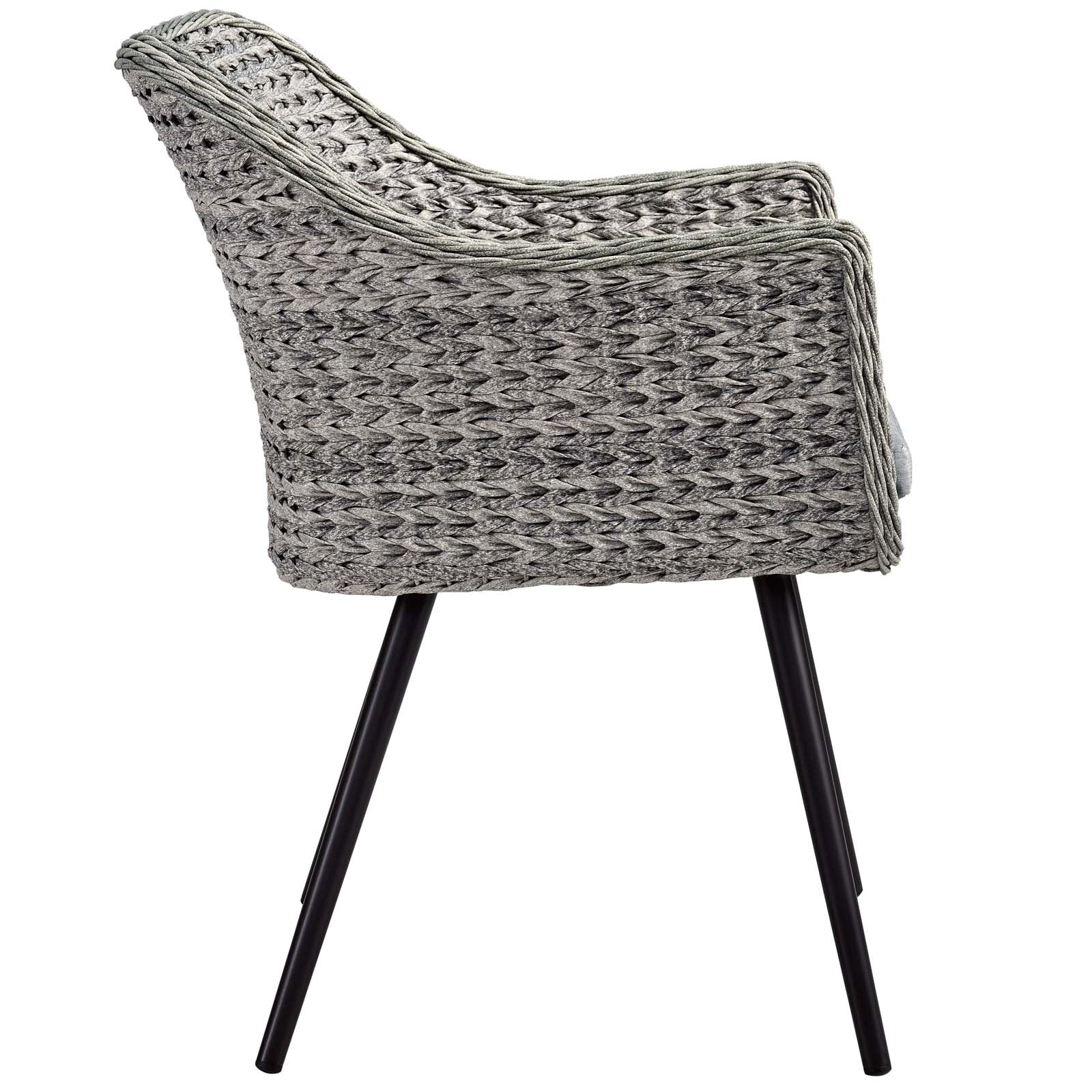 Endeavor Outdoor Patio Wicker Rattan Dining Armchair-Outdoor Dining Chair-Modway-Wall2Wall Furnishings