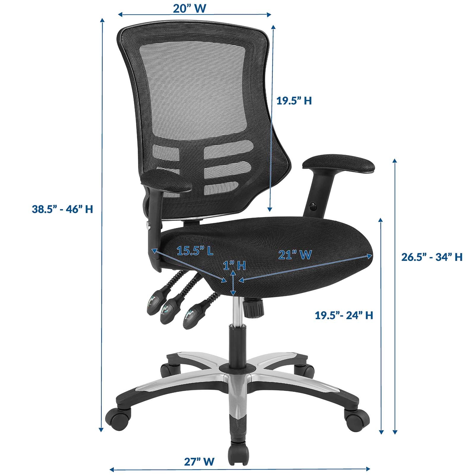 Calibrate Mesh Office Chair-Office Chair-Modway-Wall2Wall Furnishings