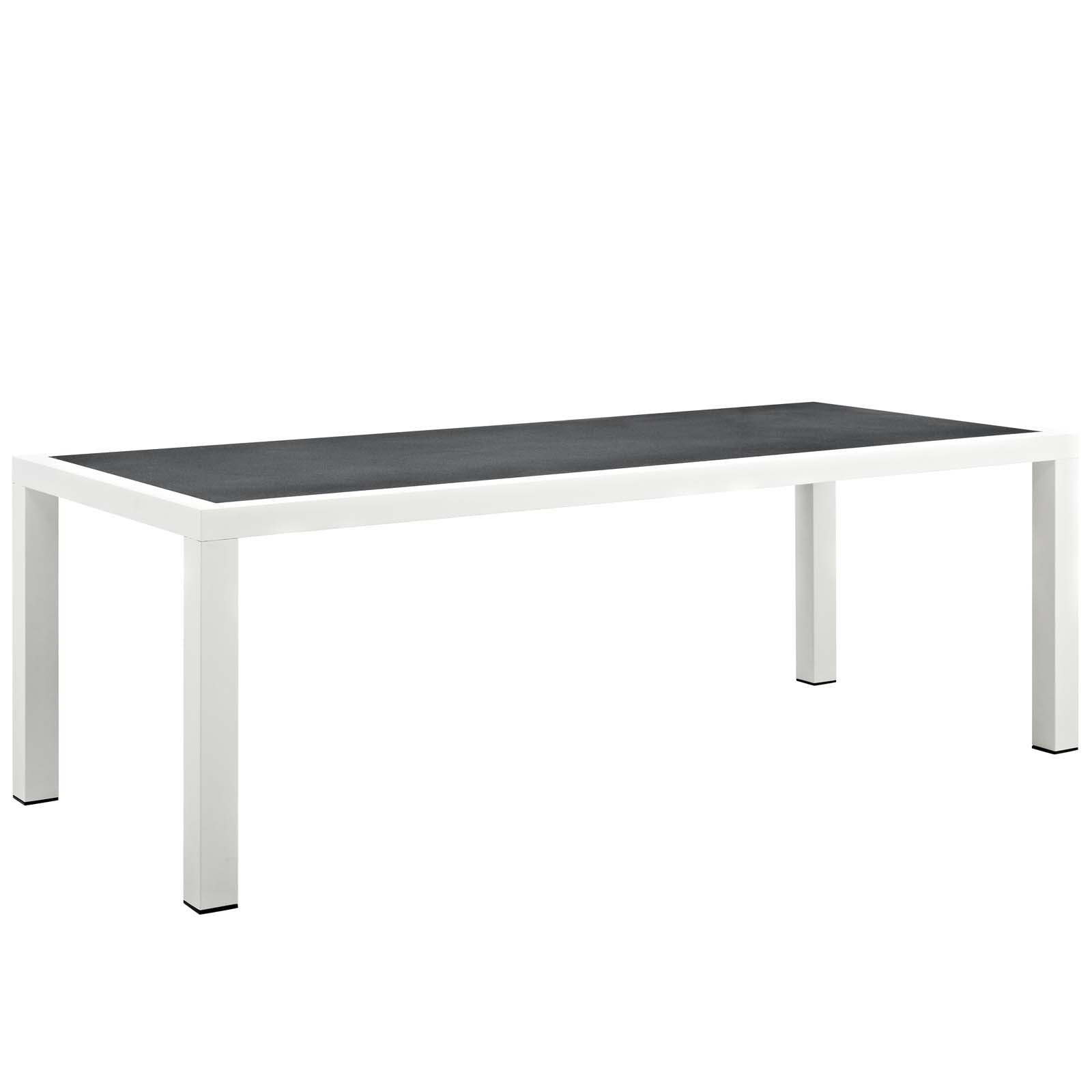 Stance 90.5" Outdoor Patio Aluminum Dining Table-Outdoor Dining Table-Modway-Wall2Wall Furnishings