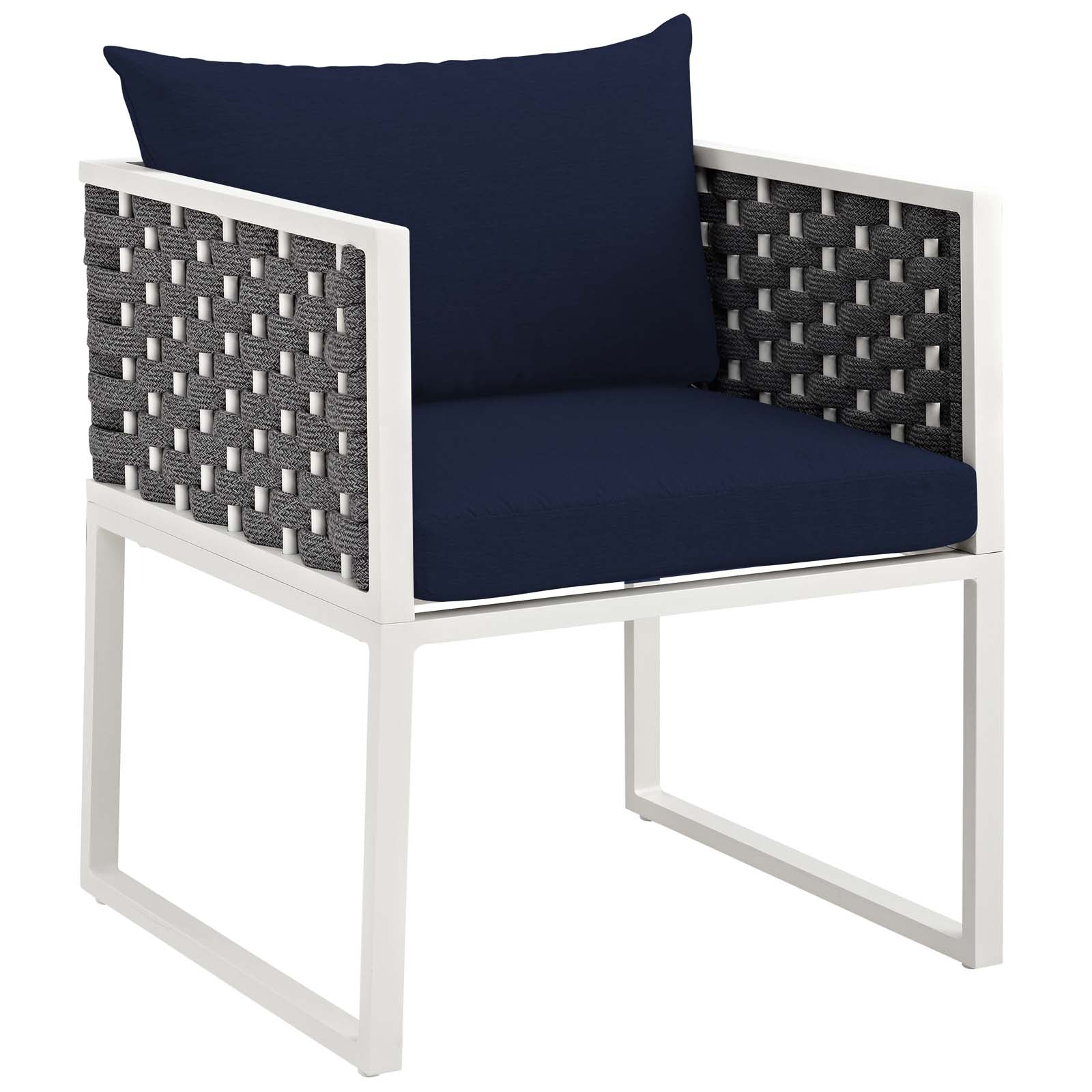 Stance Outdoor Patio Aluminum Dining Armchair-Outdoor Dining Chair-Modway-Wall2Wall Furnishings