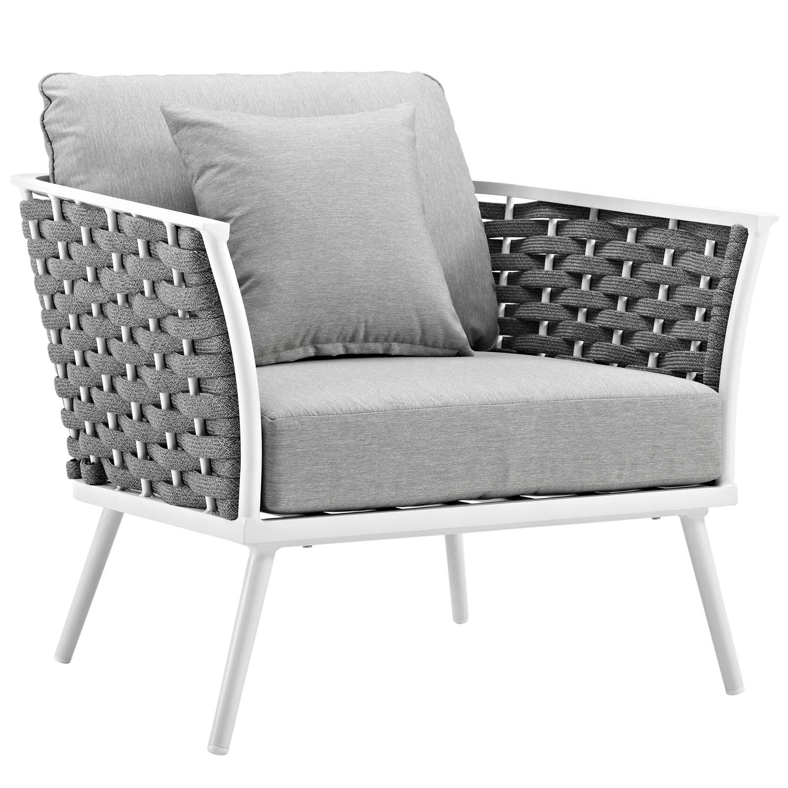 Stance Outdoor Patio Aluminum Armchair-Outdoor Chair-Modway-Wall2Wall Furnishings