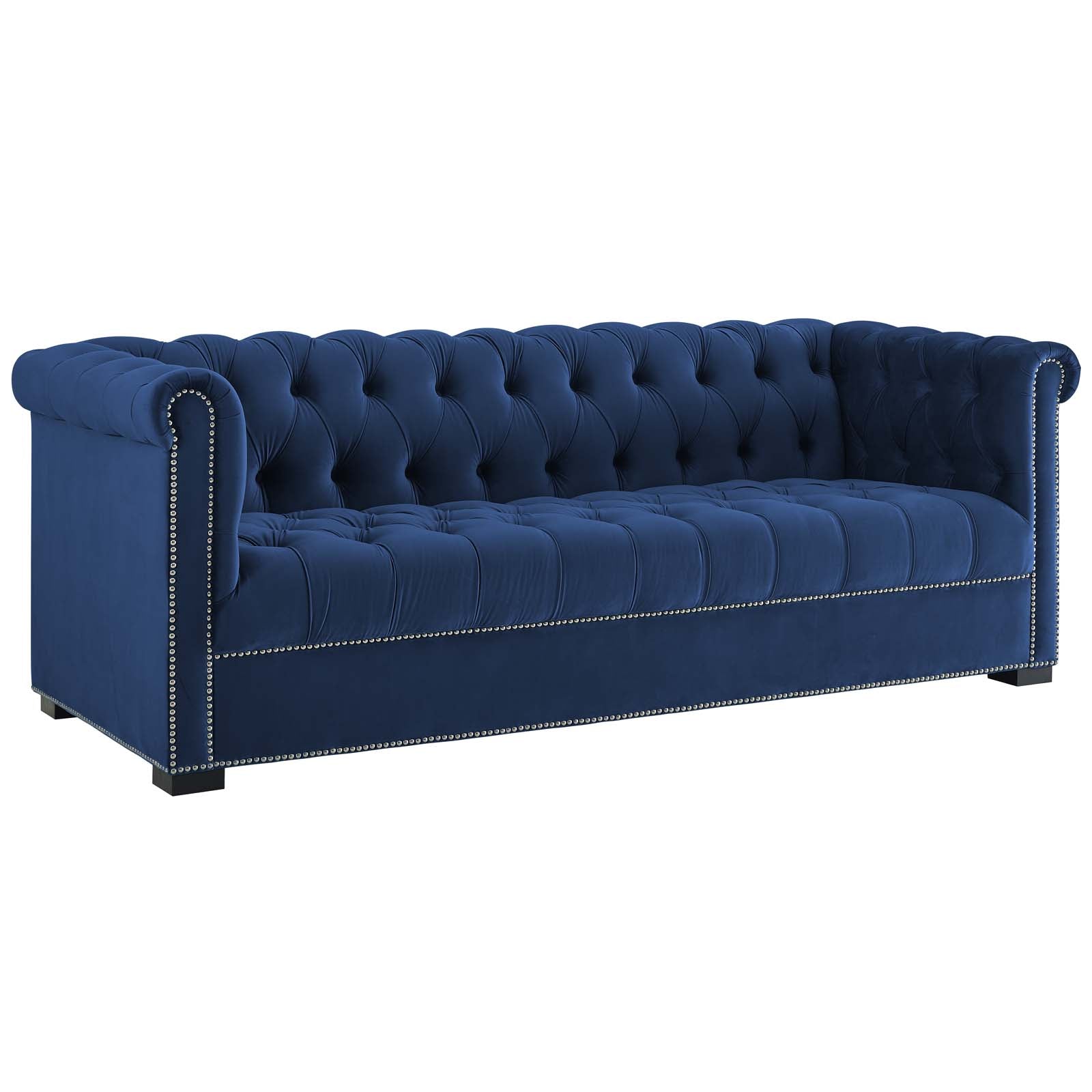 Heritage Upholstered Velvet Sofa-Sofa-Modway-Wall2Wall Furnishings