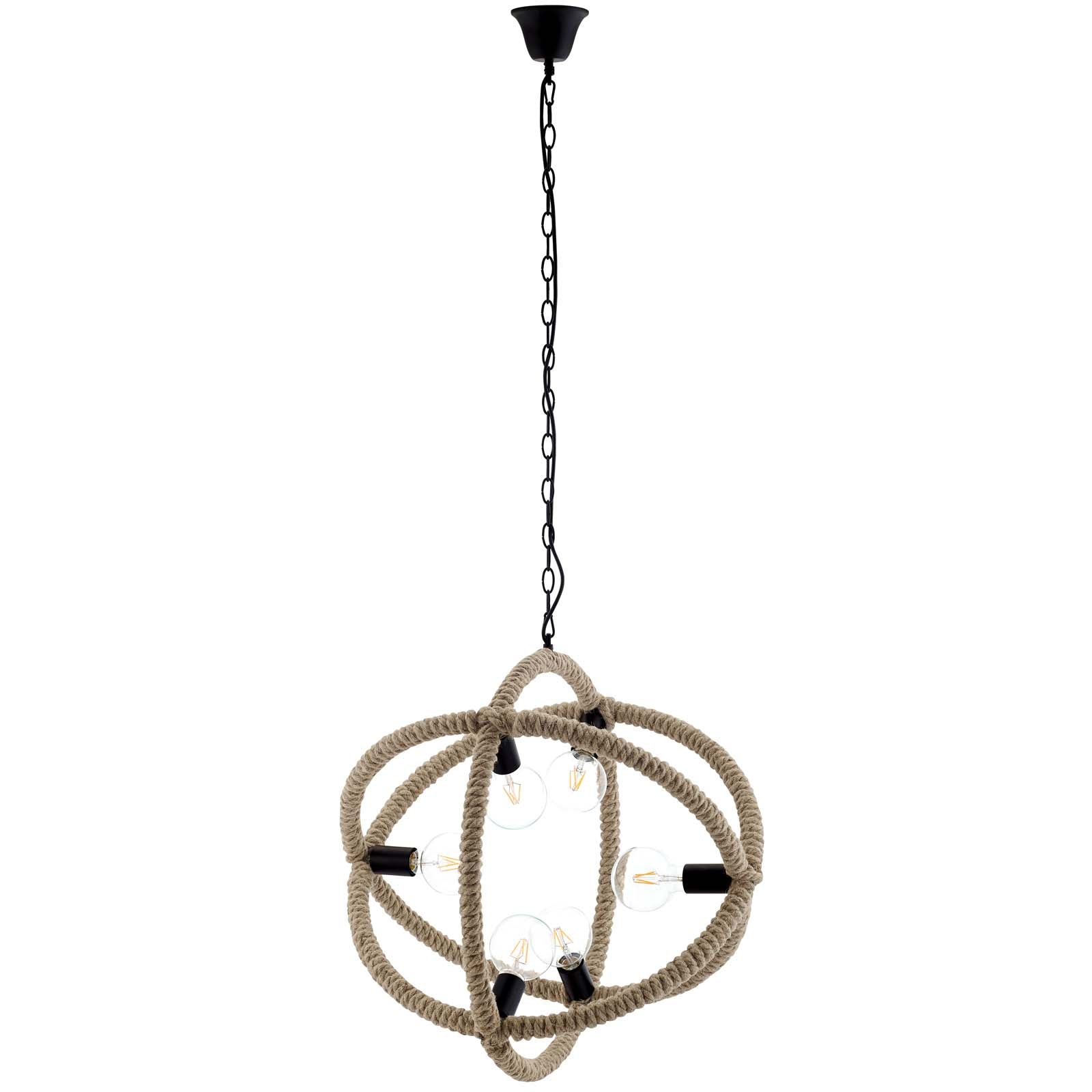Transpose Rope Pendant Chandelier-Ceiling Lamp-Modway-Wall2Wall Furnishings