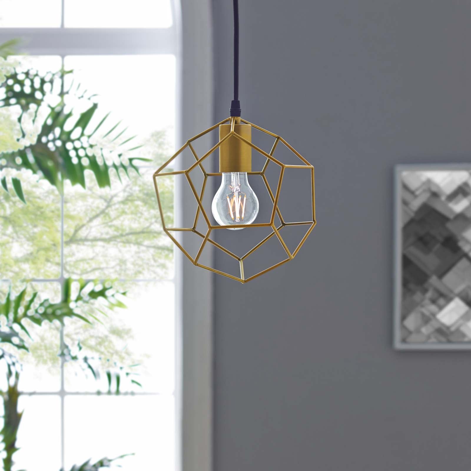 Pique Gold Metal Ceiling Fixture-Ceiling Lamp-Modway-Wall2Wall Furnishings