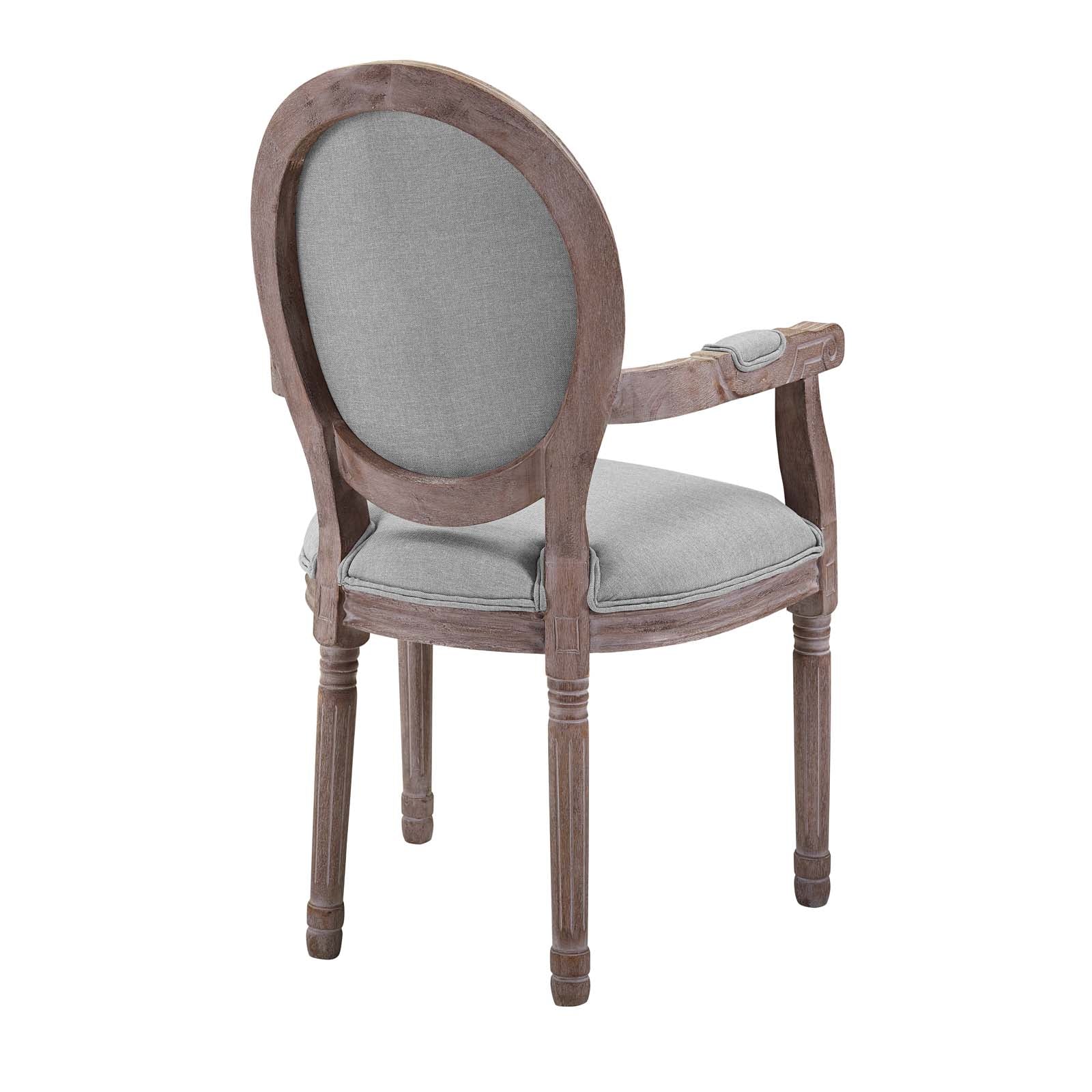 Arise Vintage French Upholstered Fabric Dining Armchair Set of 2-Dining Chair-Modway-Wall2Wall Furnishings