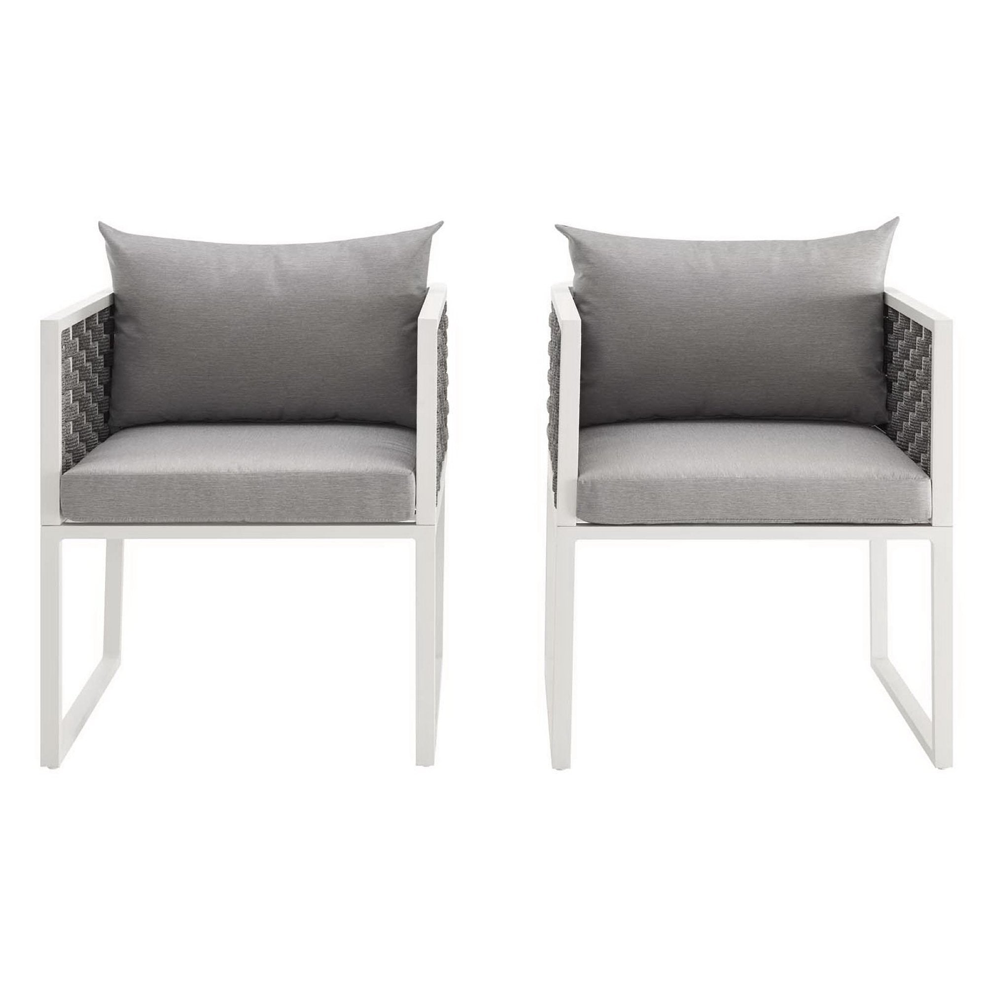 Stance Outdoor Patio Aluminum Dining Armchair Set of 2